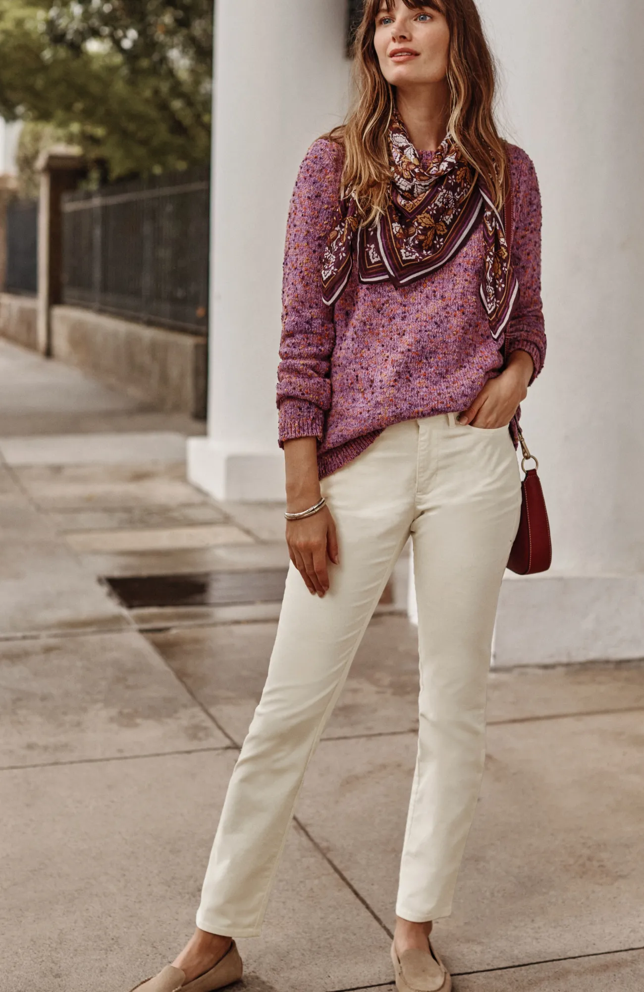 J.Jill Authentic Fit Slim-Leg Corduroy Pants Spiced Wine Best Sale