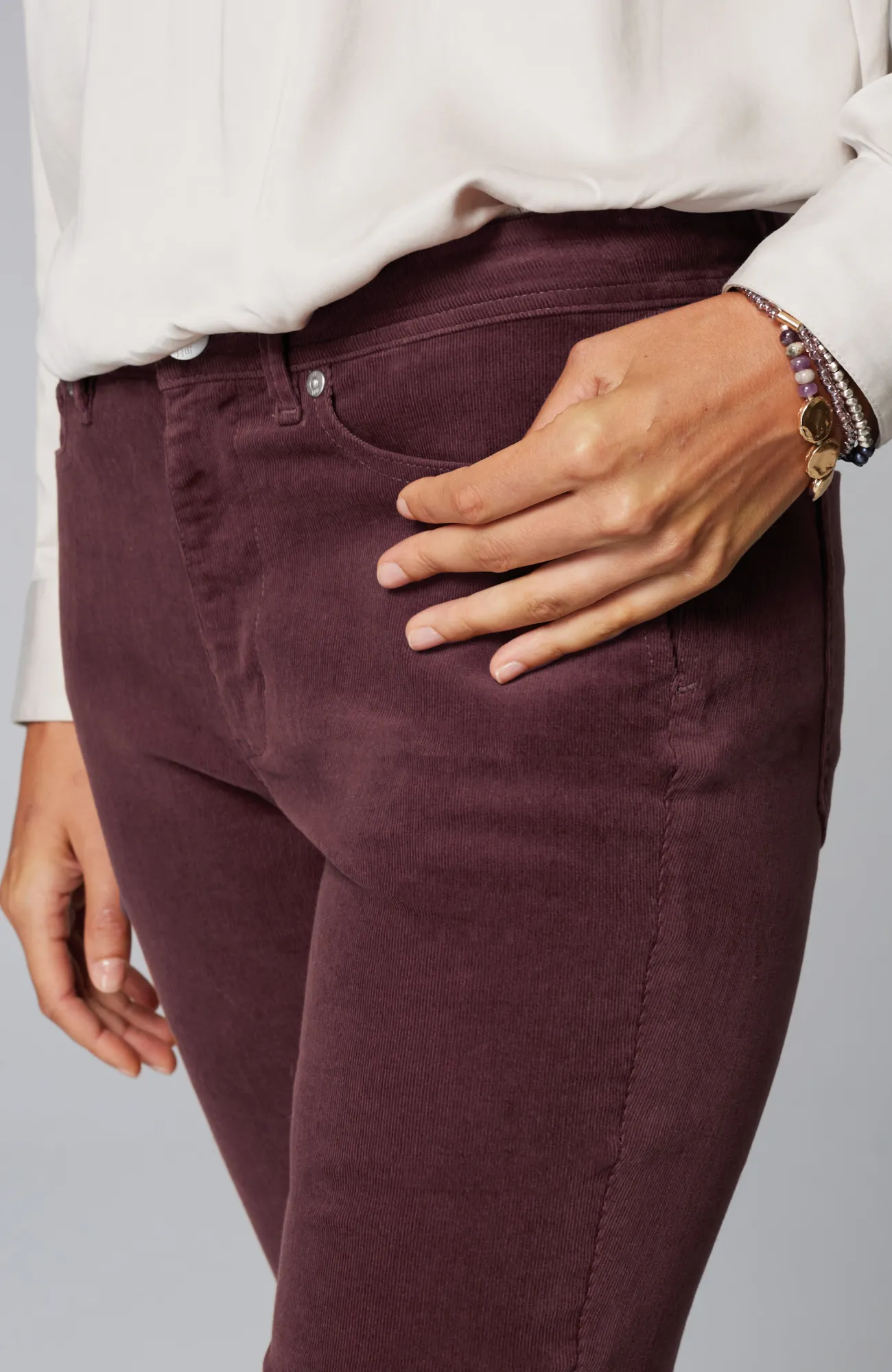 J.Jill Authentic Fit Slim-Leg Corduroy Pants Spiced Wine Best Sale