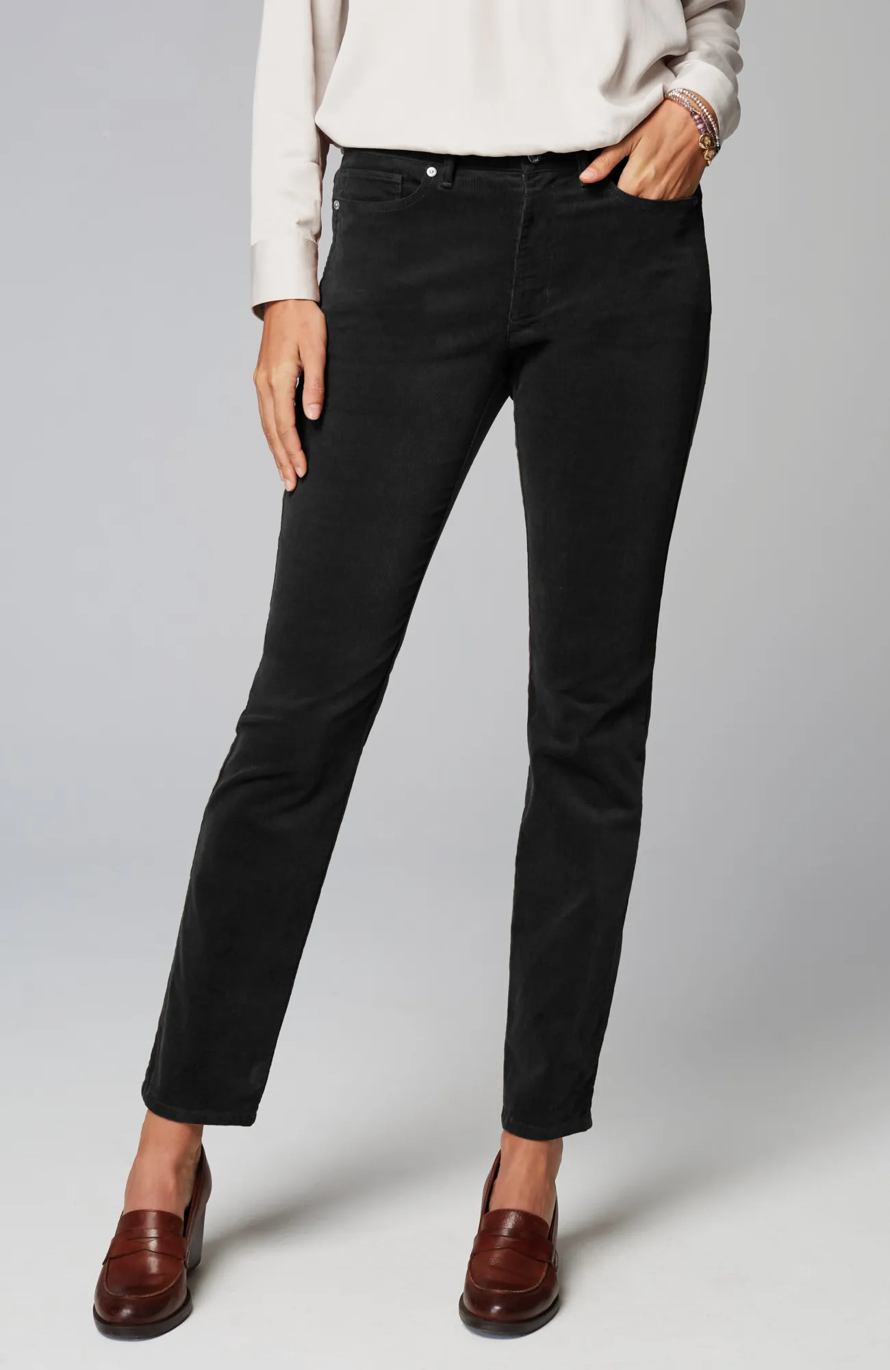 J.Jill Authentic Fit Slim-Leg Corduroy Pants Spiced Wine Best Sale