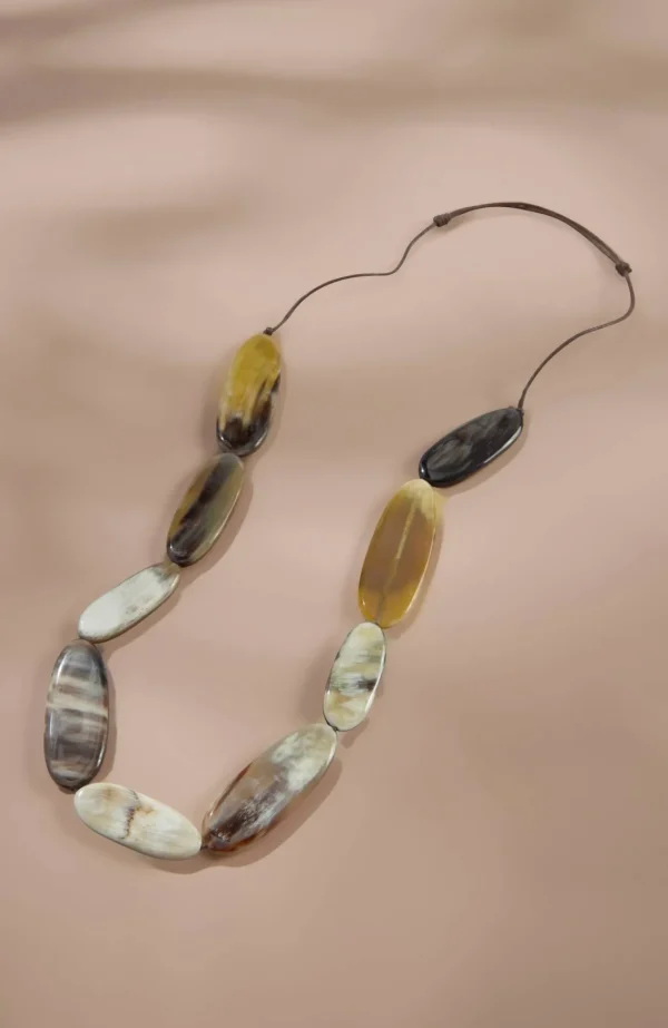 J.Jill Blissful Rays Horn Statement Necklace Neutral Multi Hot