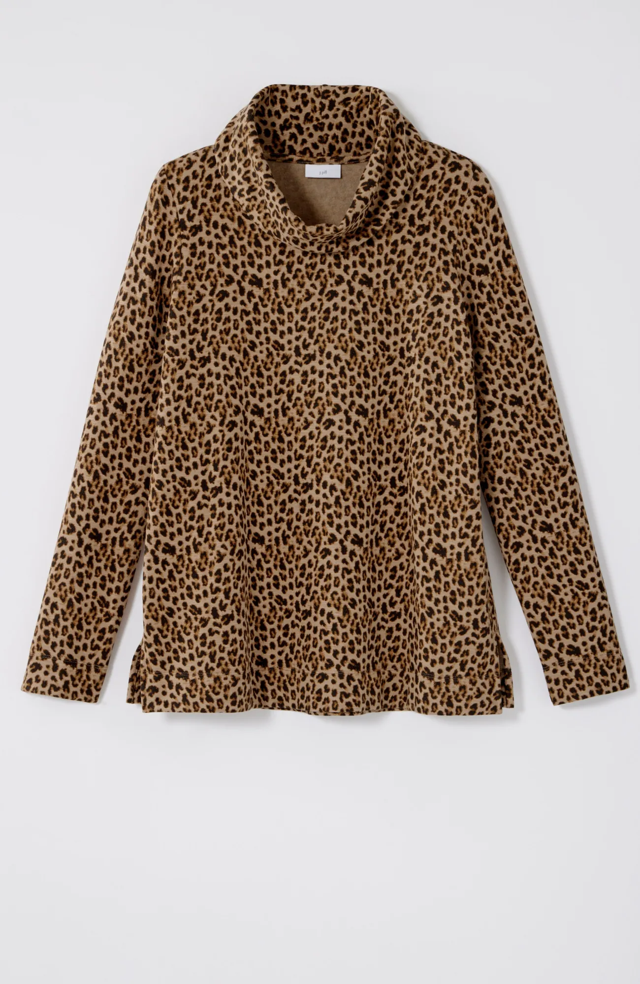 J.Jill Brushed-Fleece Cowl-Neck Knit Top New