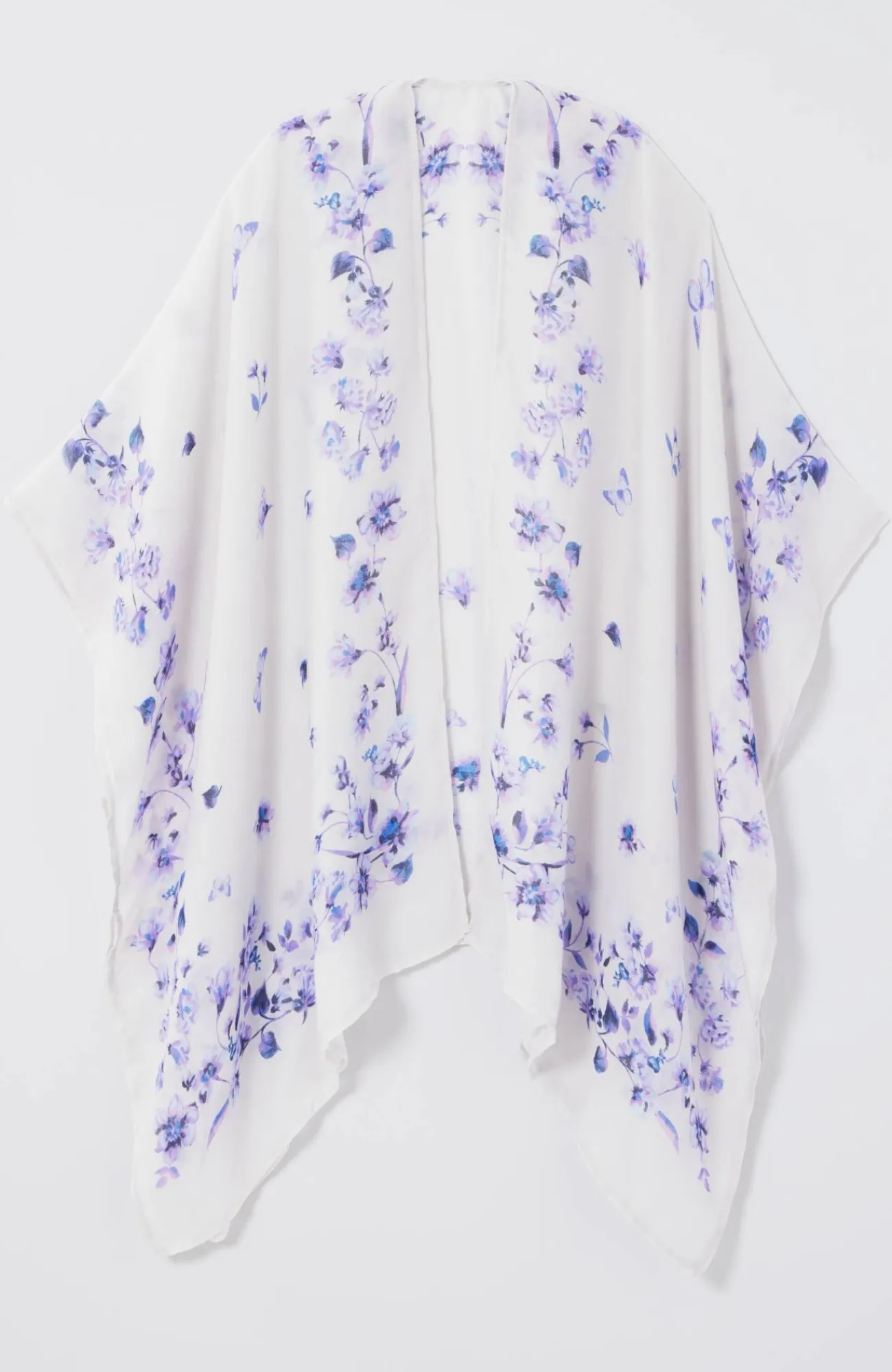 J.Jill Butterfly-Printed Ruana Dark Zinc Multi Cheap
