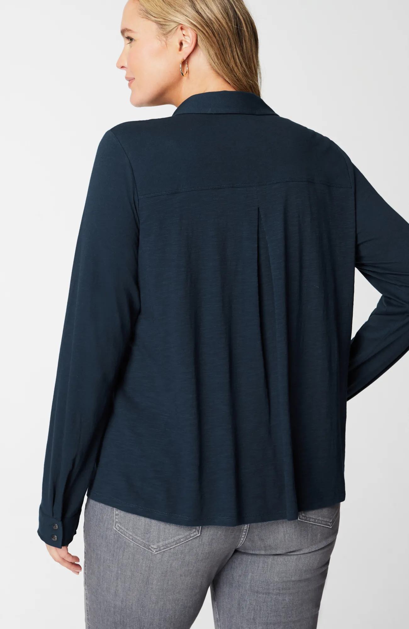 J.Jill Button-Front Knit Shirt Sale