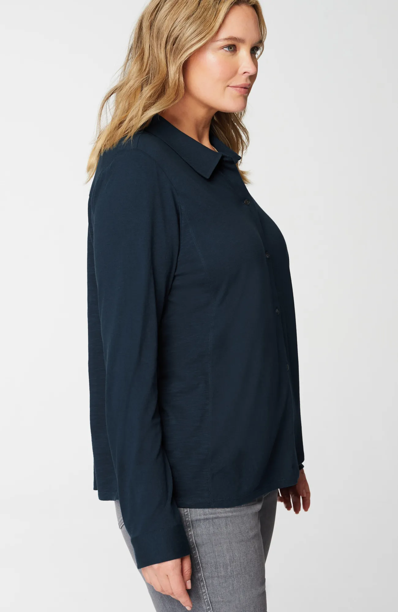 J.Jill Button-Front Knit Shirt Sale