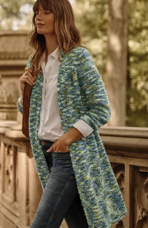 J.Jill Clarendon Cardi Cyan Multi Best Sale