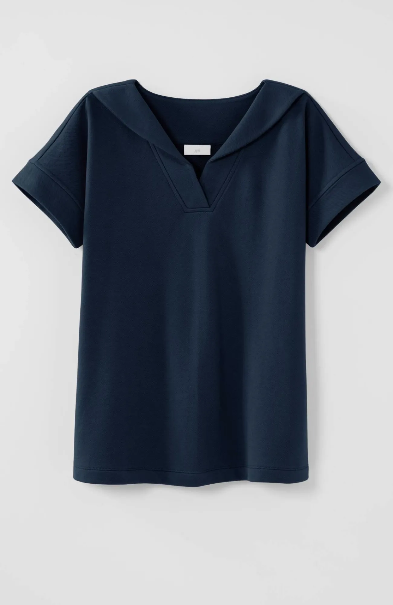 J.Jill Collared Short-Sleeve Sweatshirt Discount