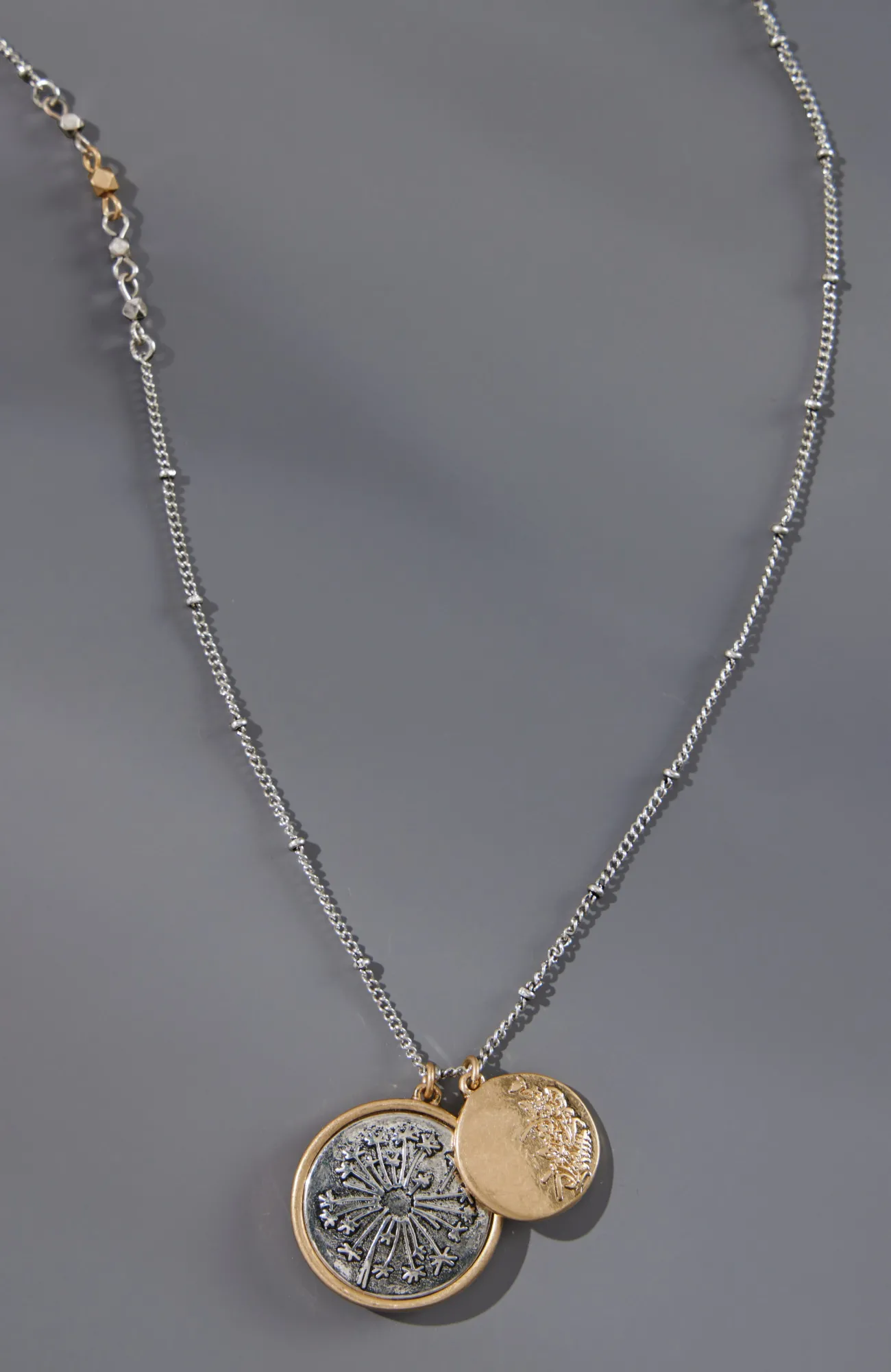 J.Jill Compassion Fund Hopeful Dandelion Necklace Silvertone/goldtone Hot