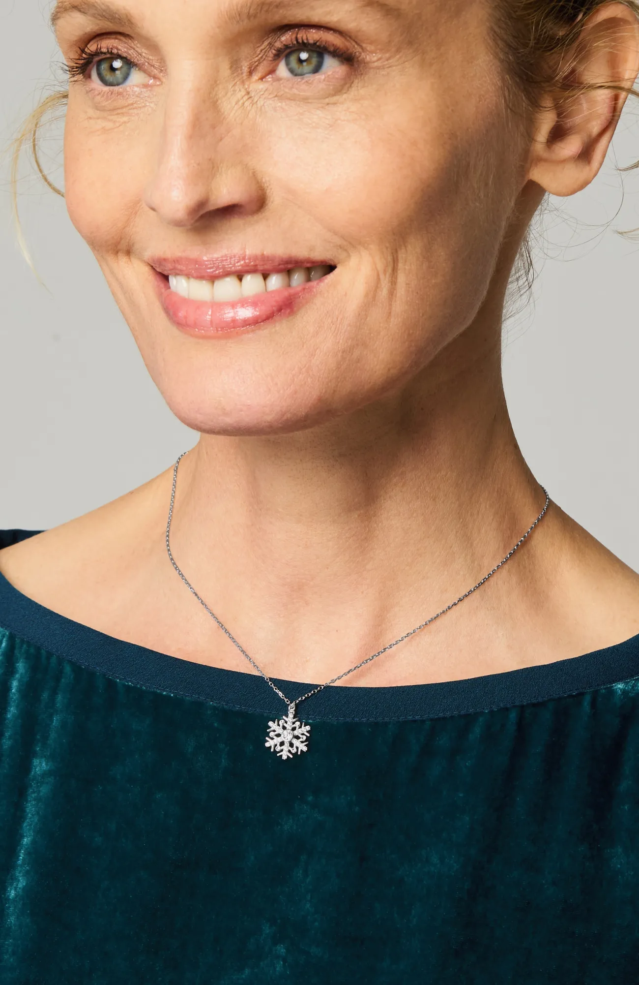 J.Jill Compassion Fund Sterling Snowflake Necklace Silver Sale