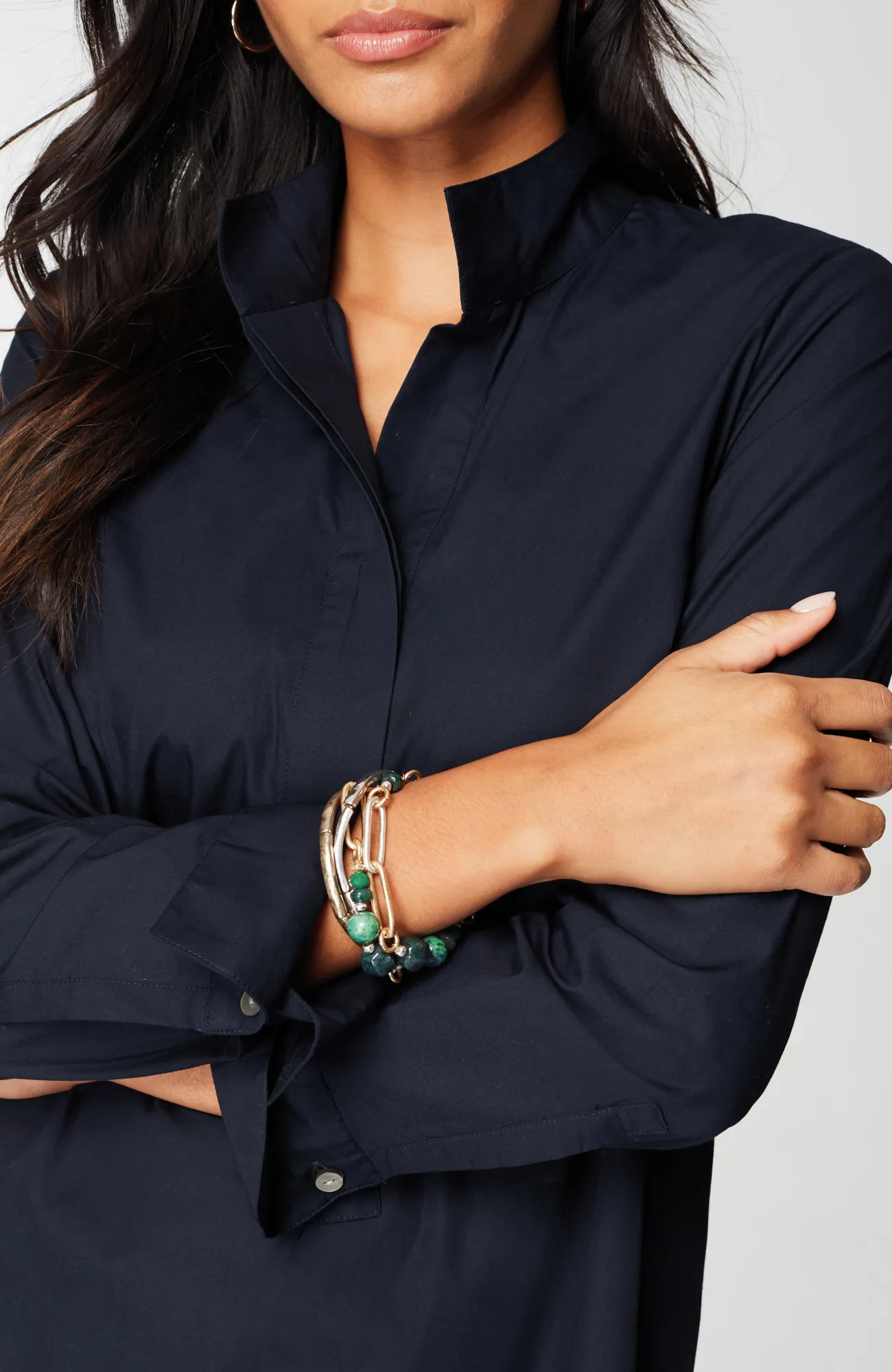 J.Jill Cotton Stand-Collar Tunic Best Sale
