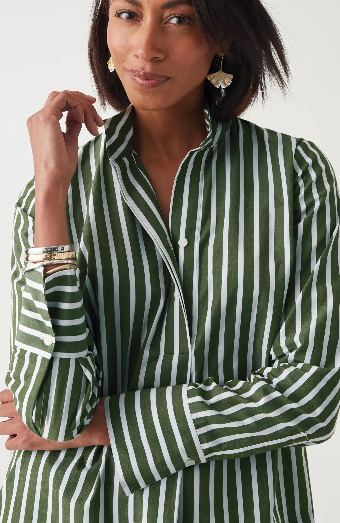 J.Jill Cotton Stand-Collar Tunic Best Sale