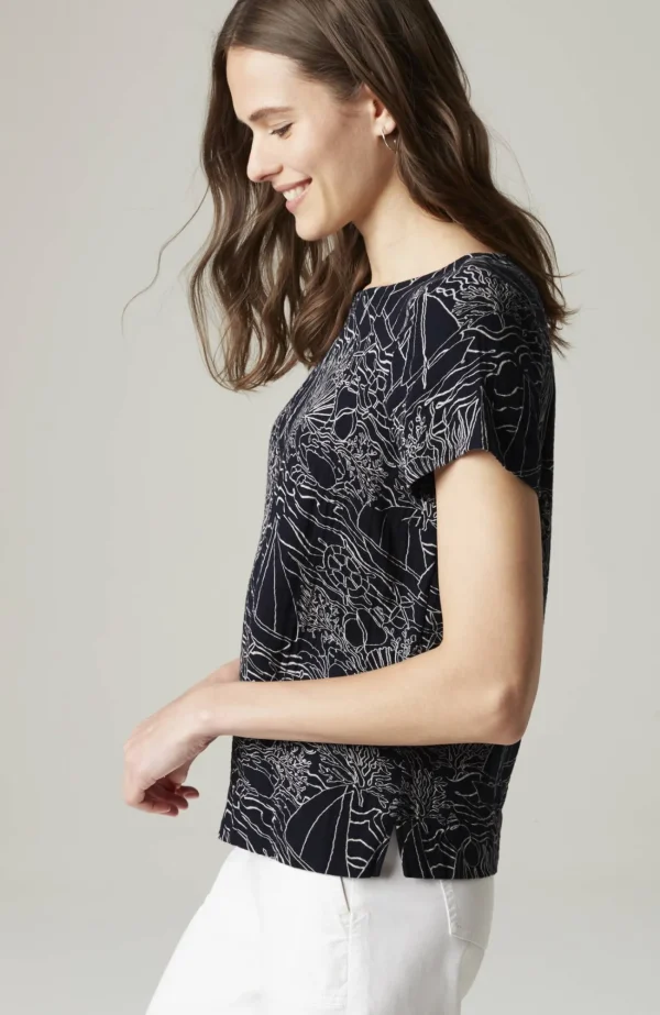 J.Jill Cotton-Gauze Cap-Sleeve Top Shop