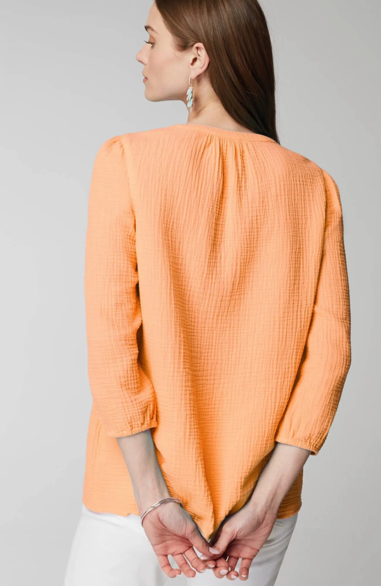 J.Jill Cotton-Gauze Popover Top Cheap
