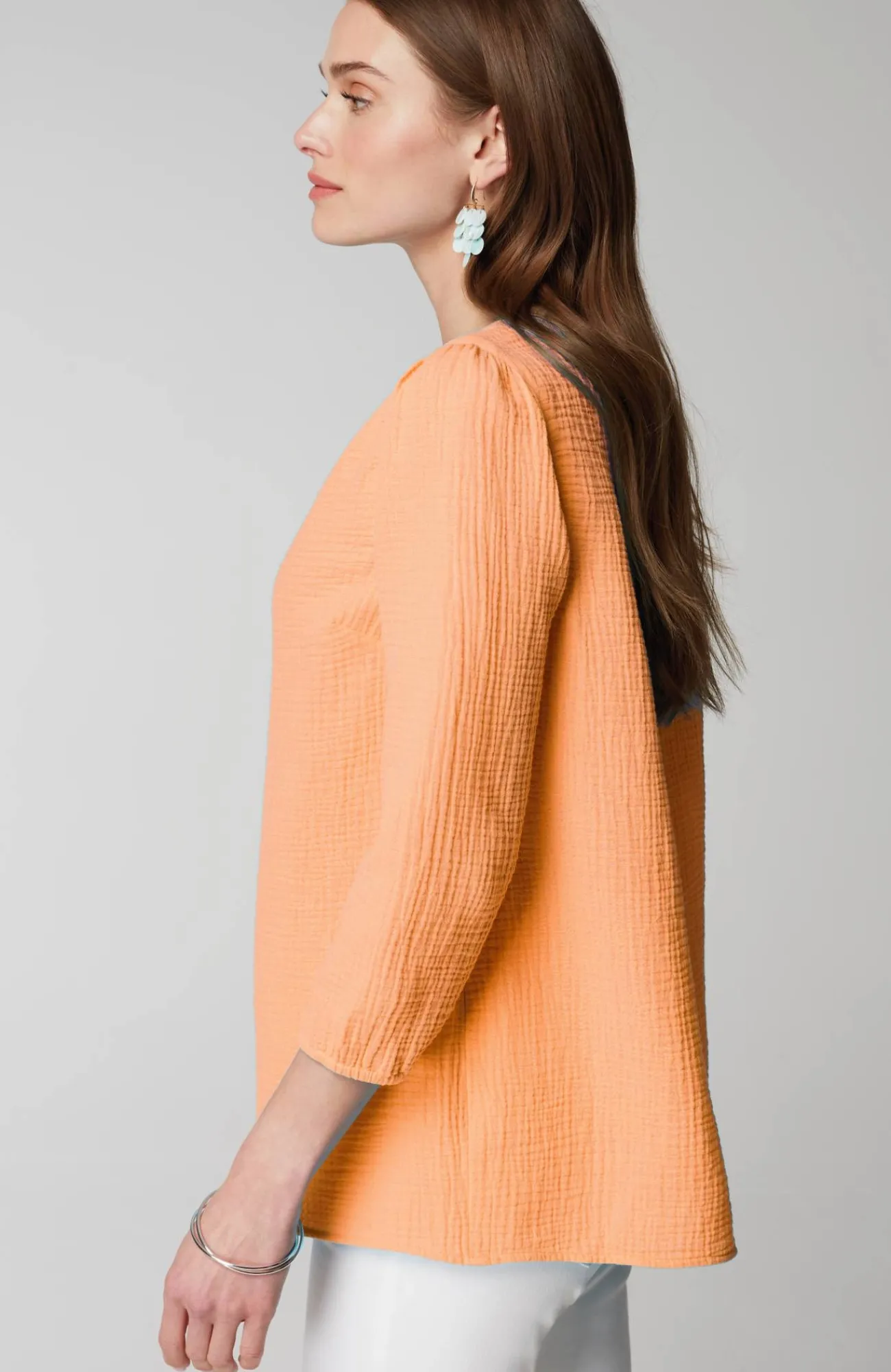 J.Jill Cotton-Gauze Popover Top Cheap