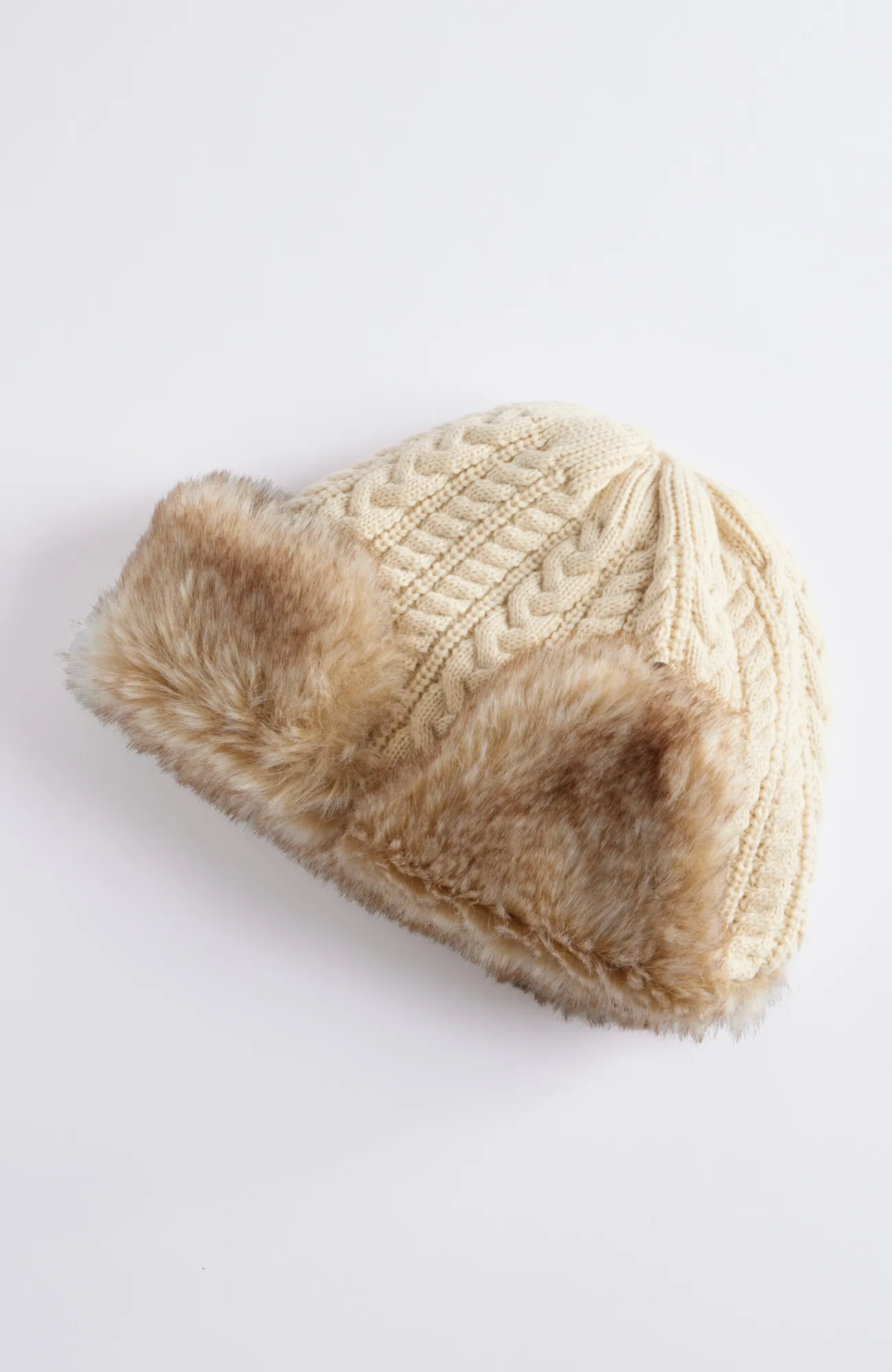 J.Jill Cozy Knit Trapper Hat Desert Sand Clearance