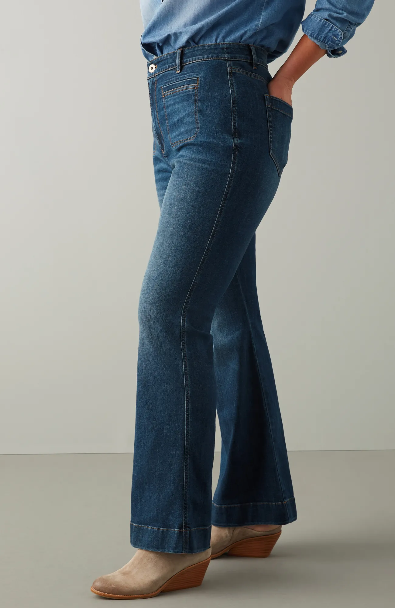 J.Jill Curvy-Fit Flare Jeans Tremont Wash Store