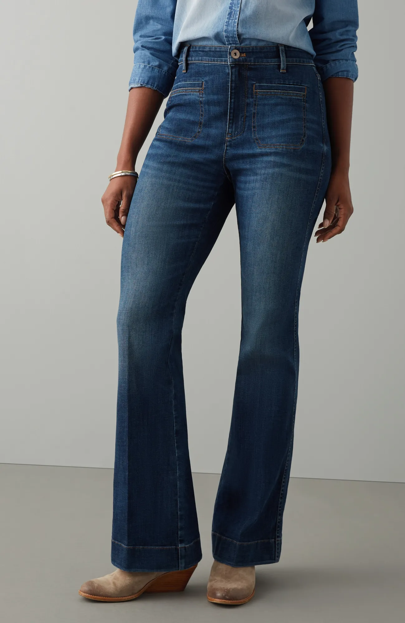 J.Jill Curvy-Fit Flare Jeans Tremont Wash Store