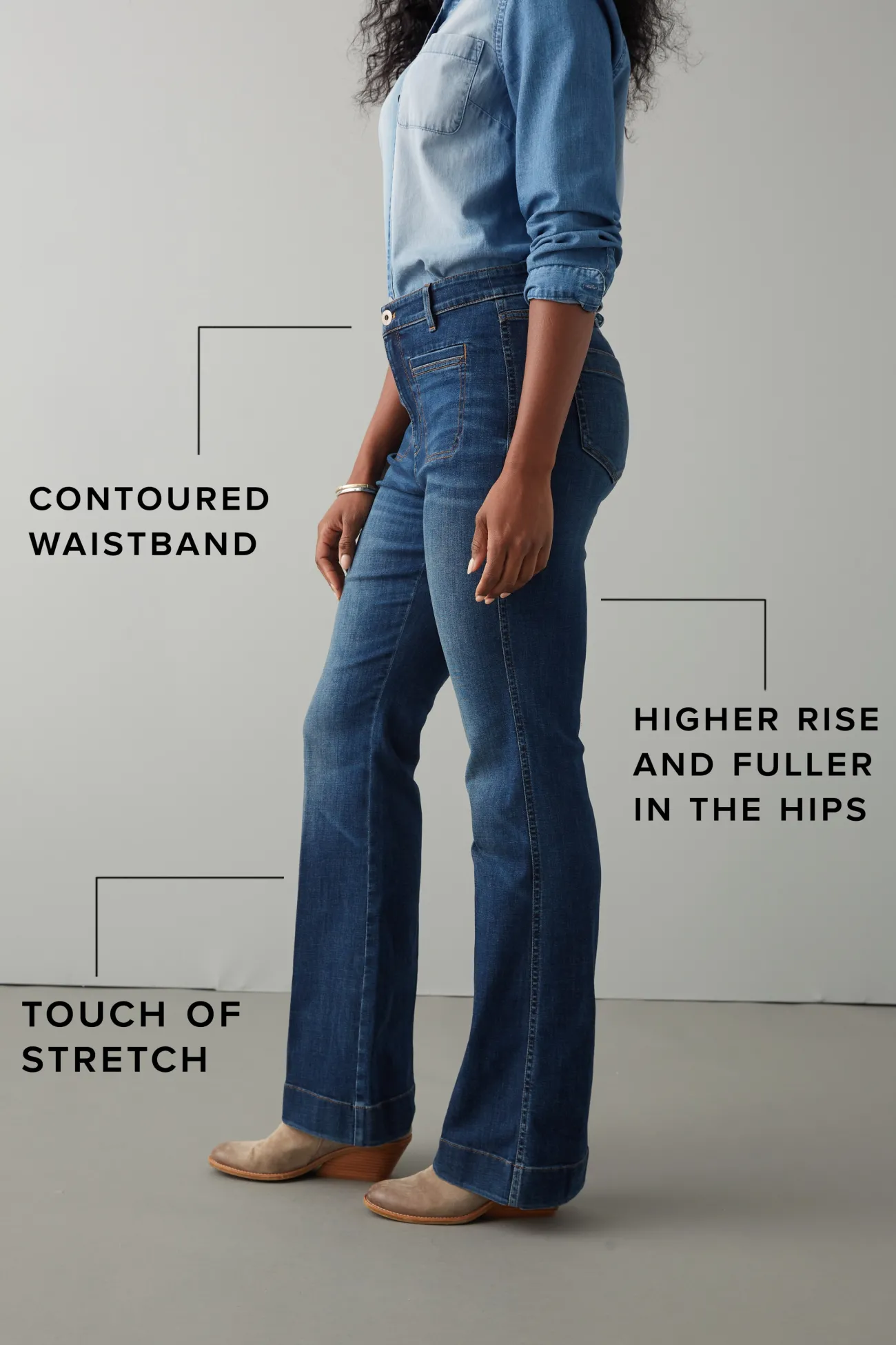 J.Jill Curvy-Fit Flare Jeans Tremont Wash Store