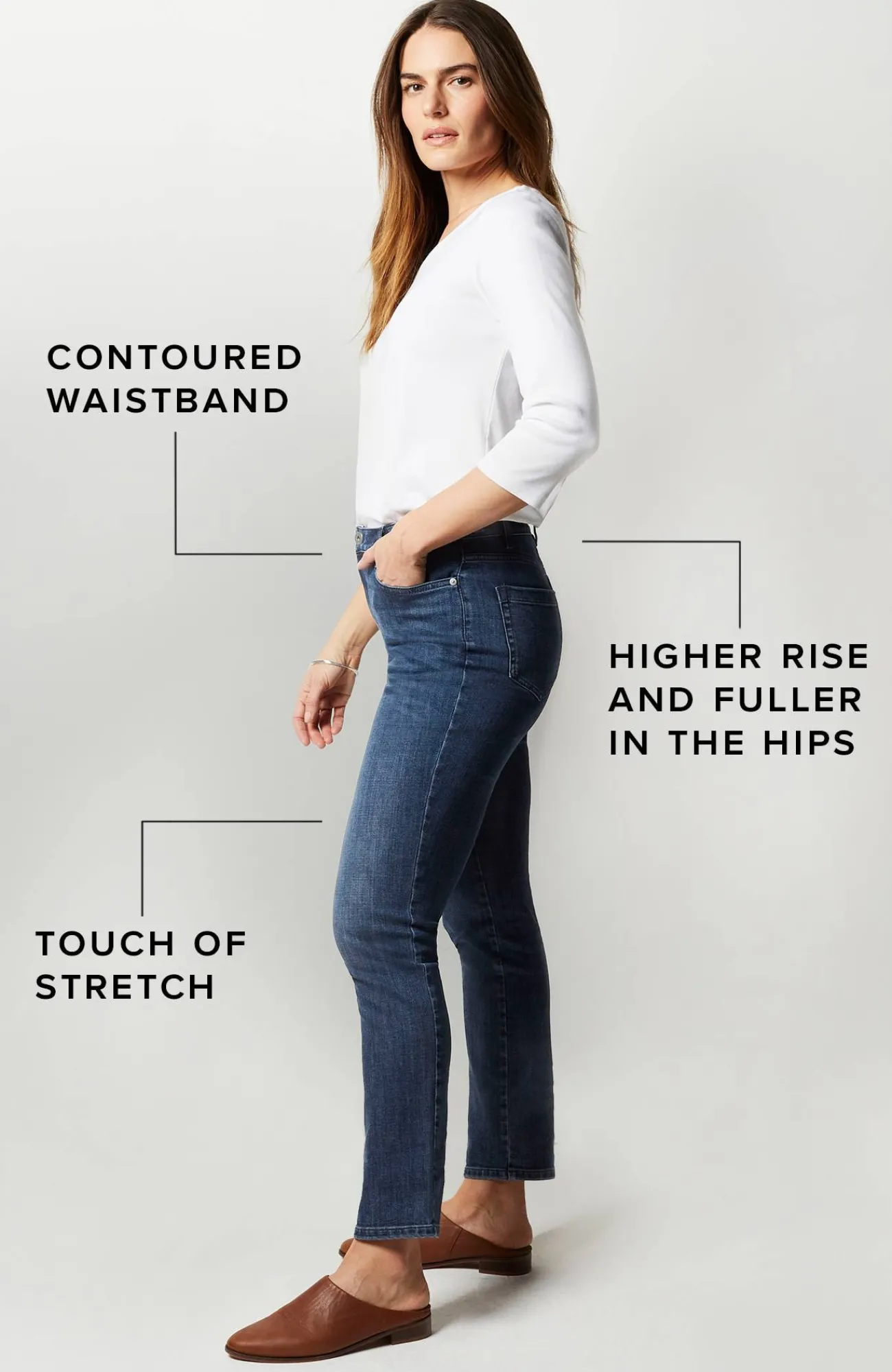 J.Jill Curvy-Fit Slim-Leg Jeans Neptune Wash Cheap