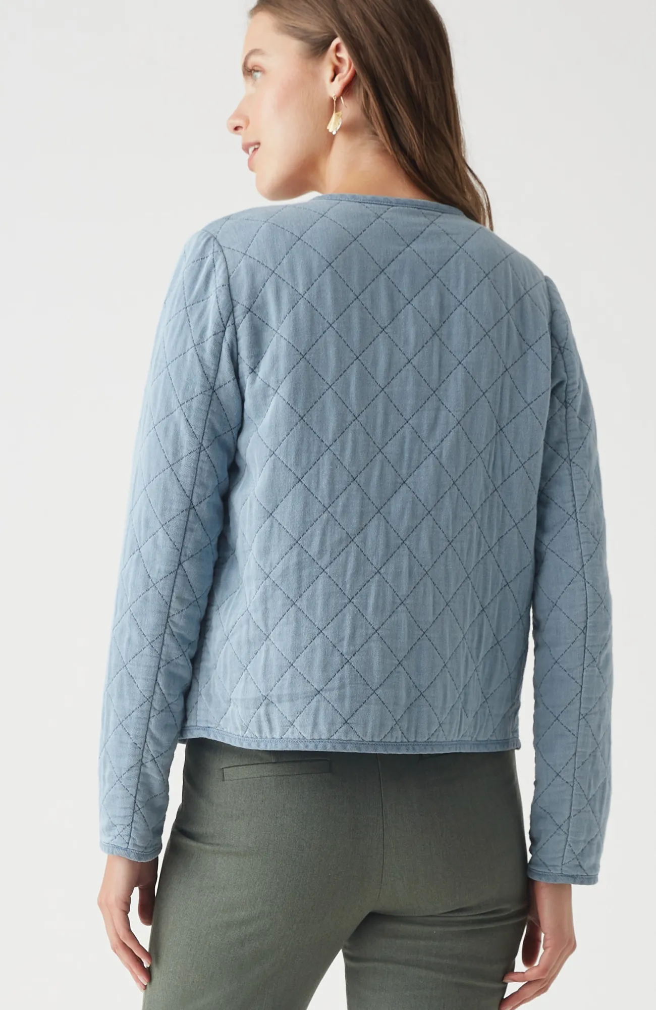 J.Jill Diamond-Quilted Curved-Hem Jacket Discount