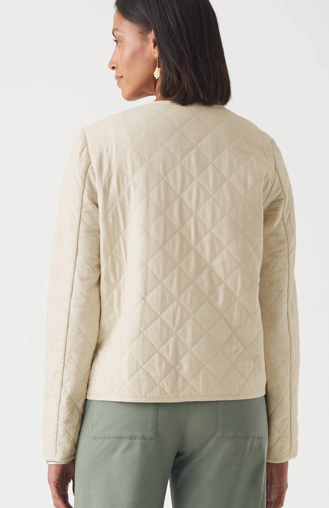 J.Jill Diamond-Quilted Curved-Hem Jacket Discount
