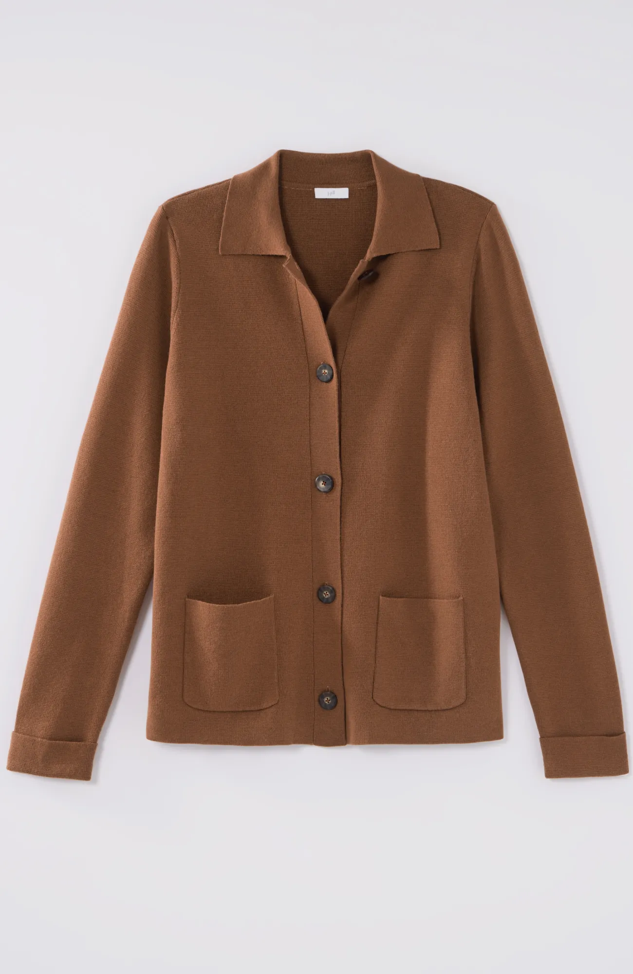 J.Jill Double-Knit Sweater-Jacket Nutmeg Flash Sale
