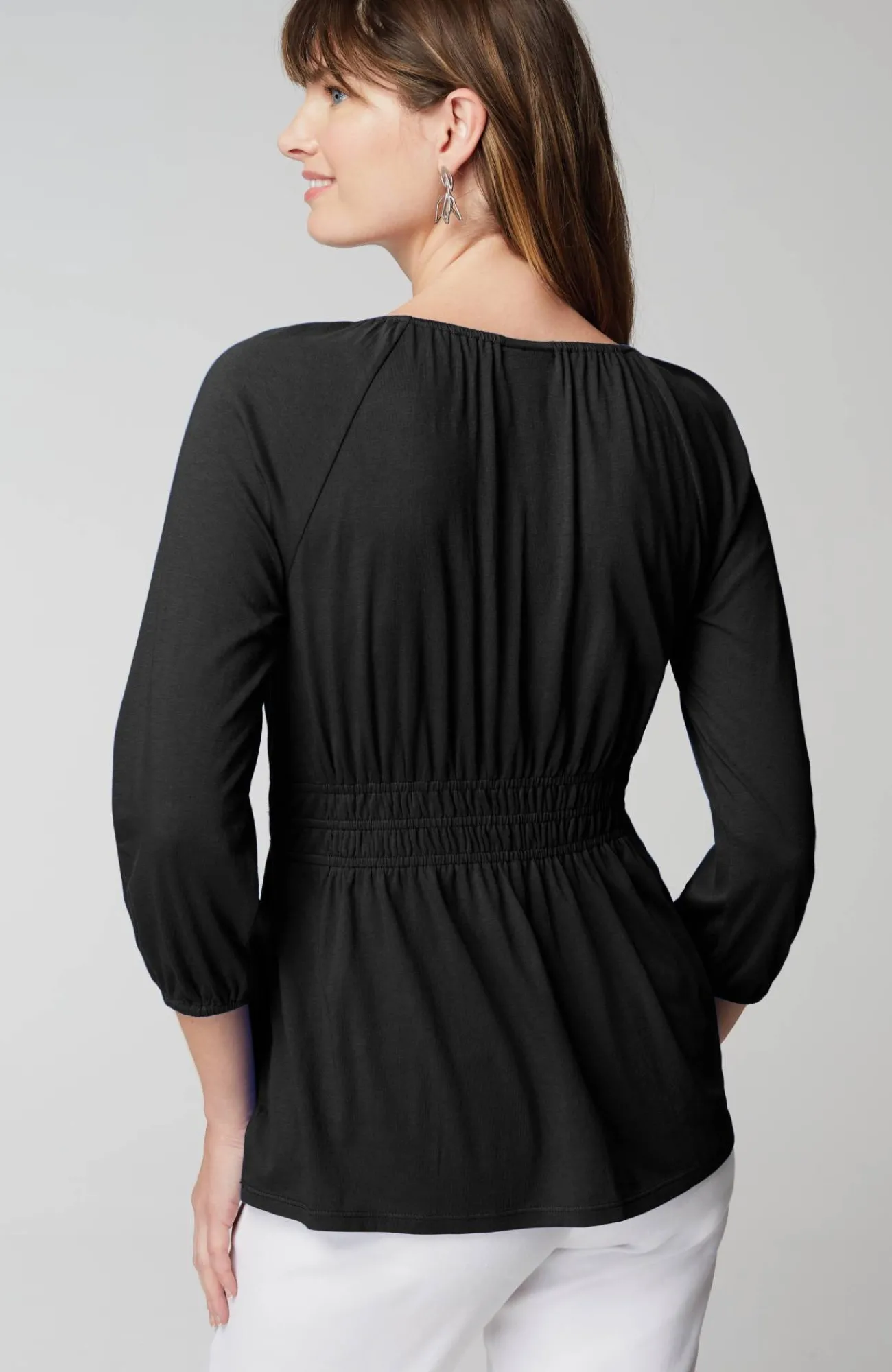 J.Jill Elastic-Waist Top New
