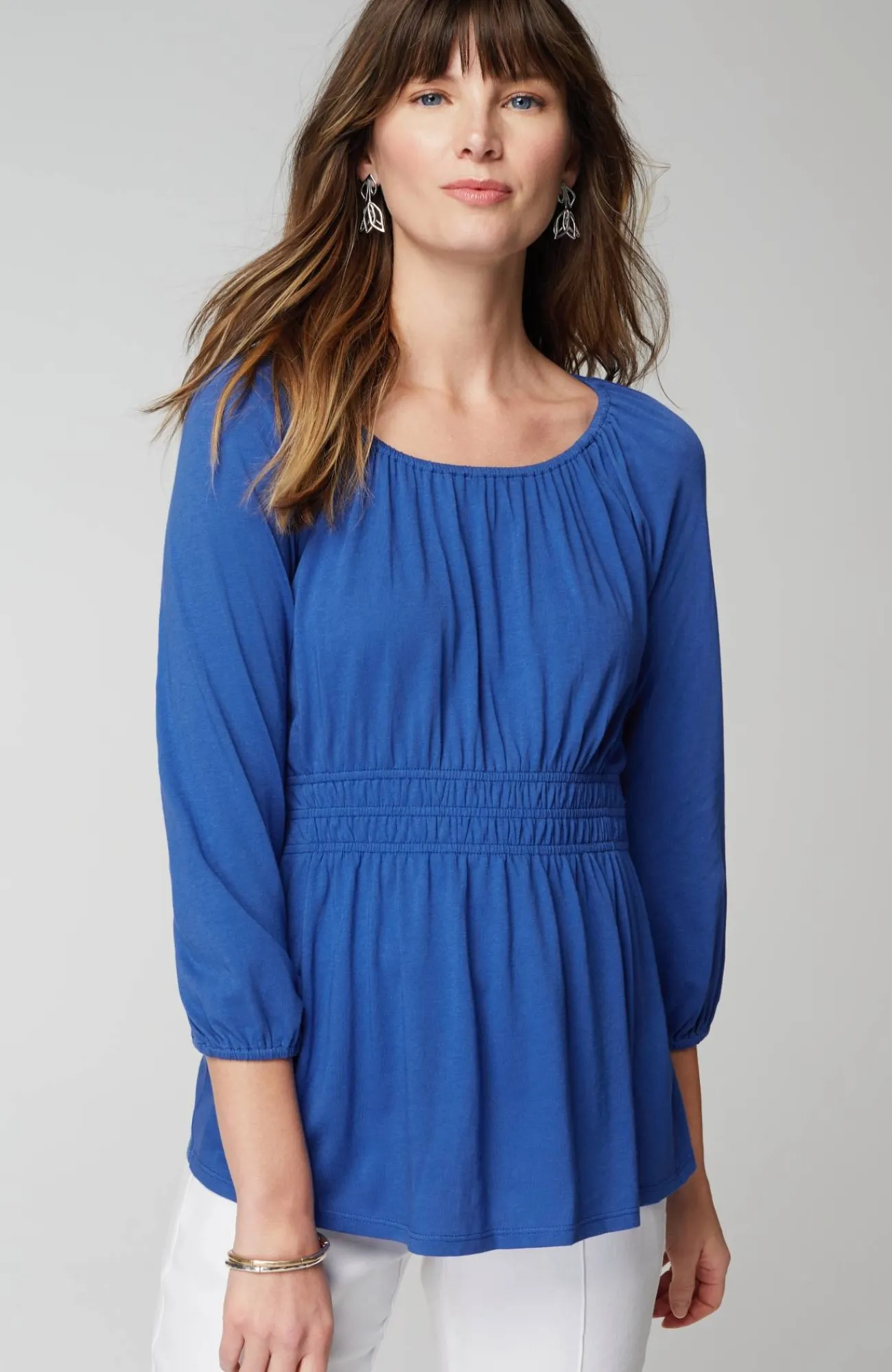 J.Jill Elastic-Waist Top New