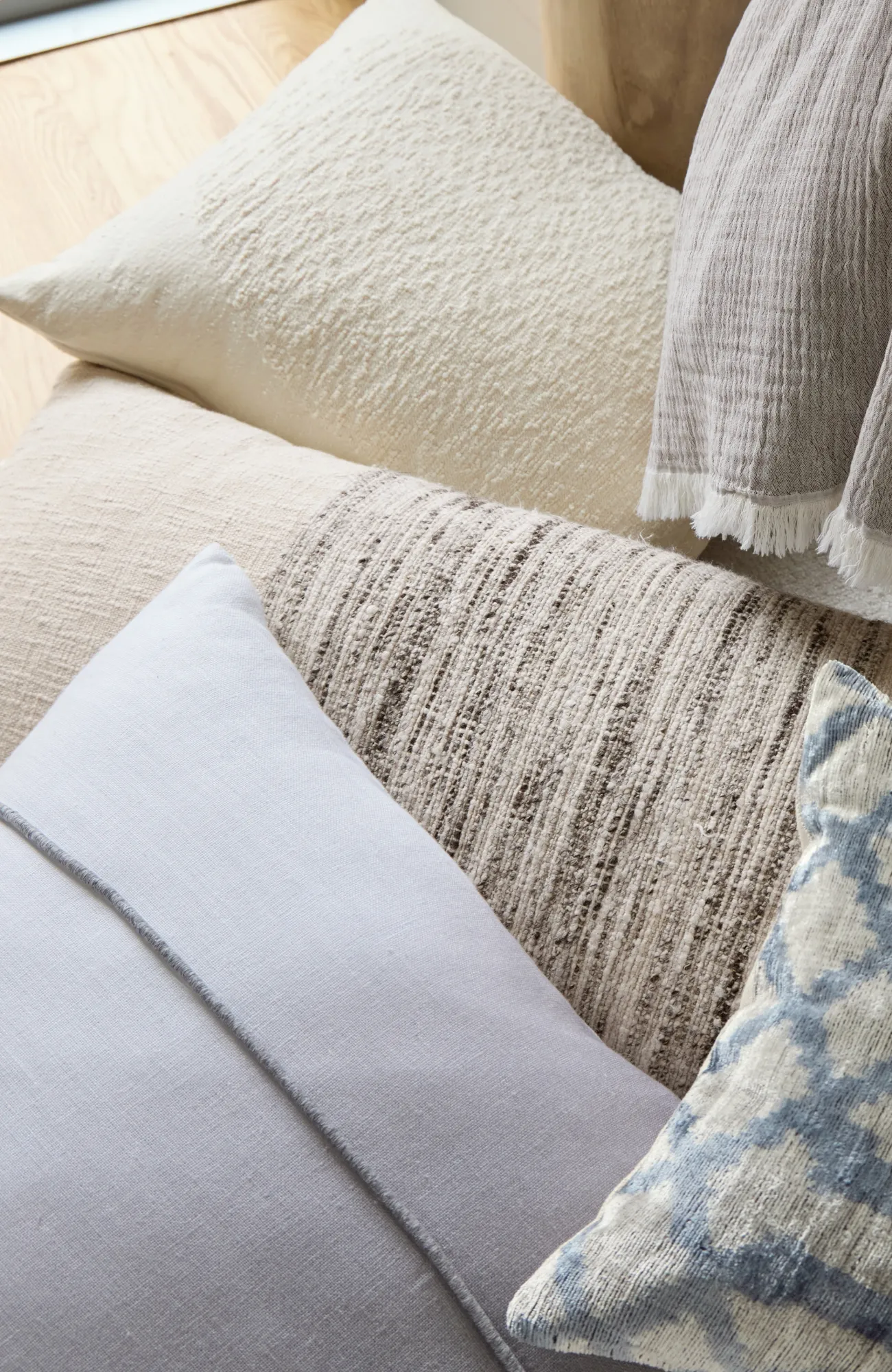 J.Jill Elements Neutral Textured Pillow Warm White Fashion