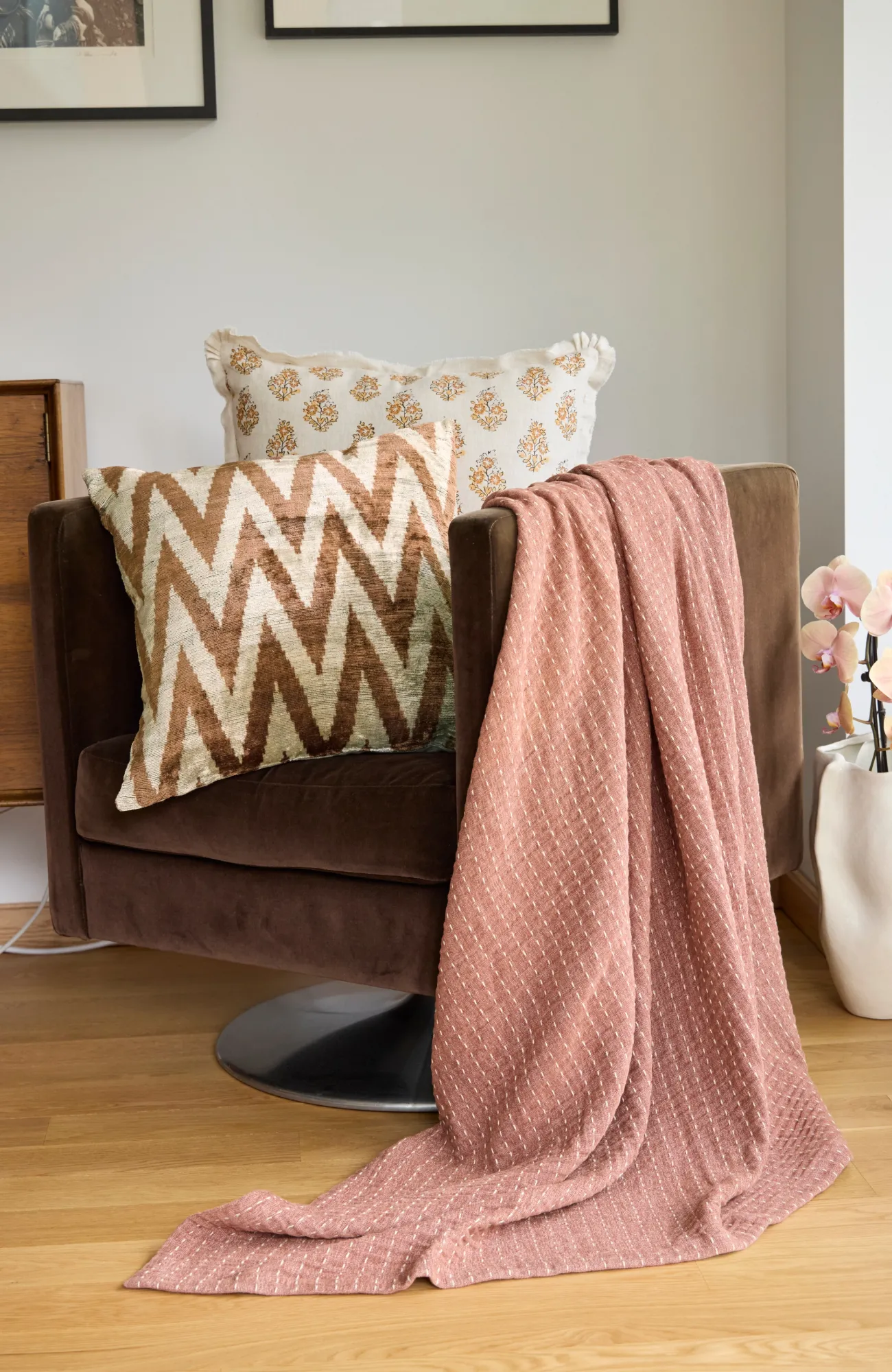 J.Jill Elements Stamp-Print Pillow Copper Stamp Print Outlet