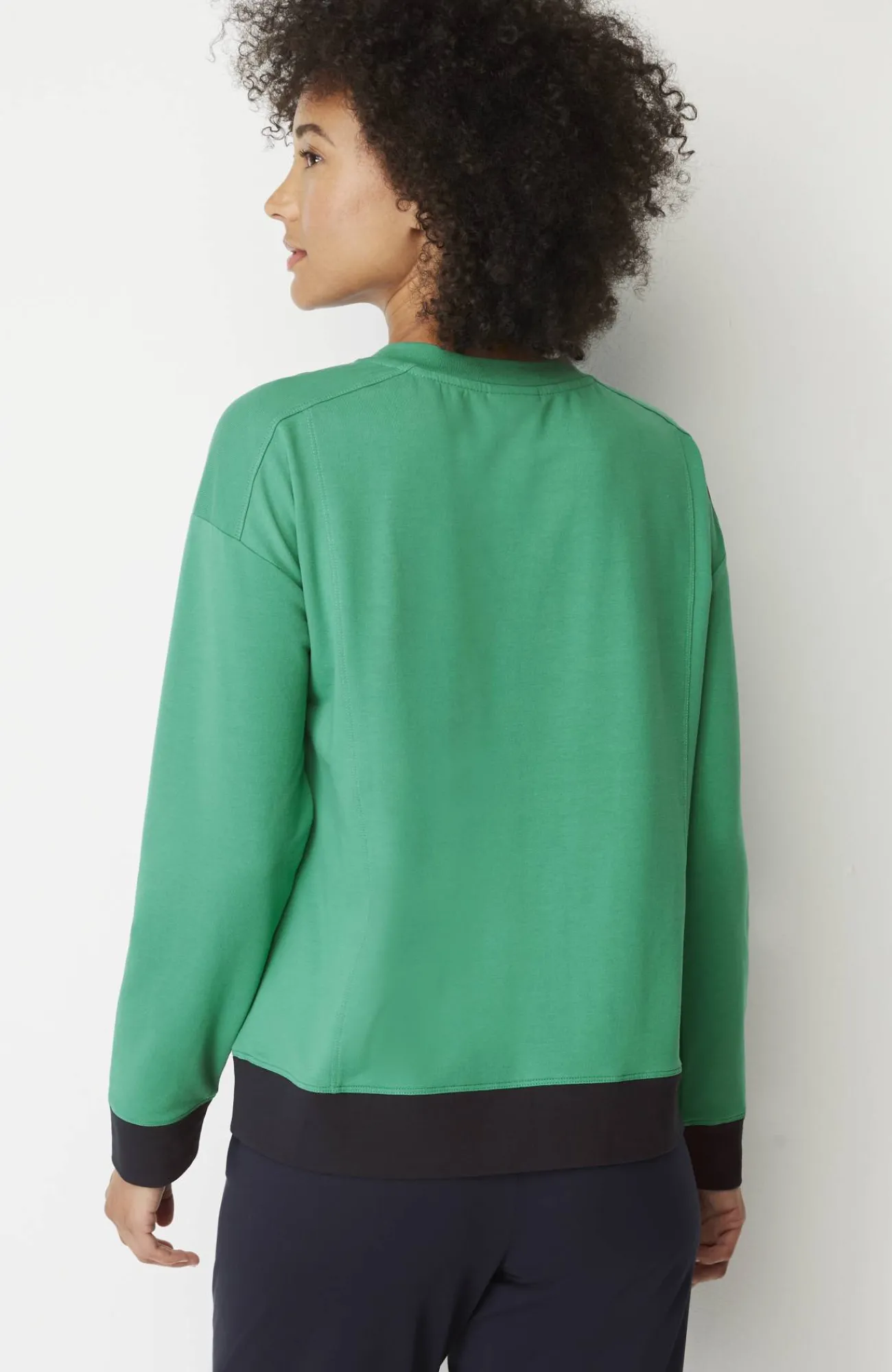 J.Jill Fit Elevate Terry Split-Neck Sweatshirt Hot