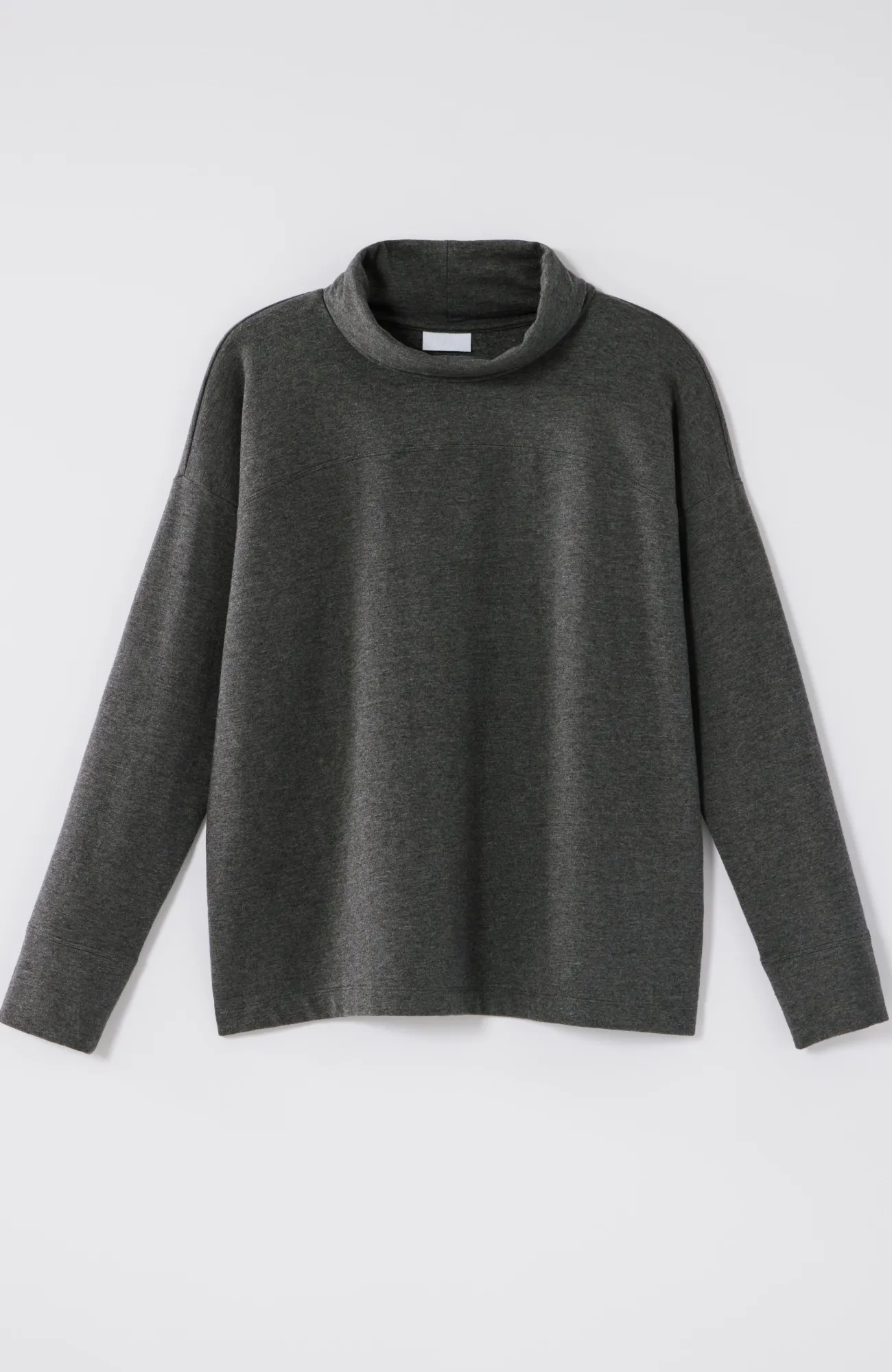 J.Jill Fit Fleece Turtleneck Top Dark Charcoal Heather Store