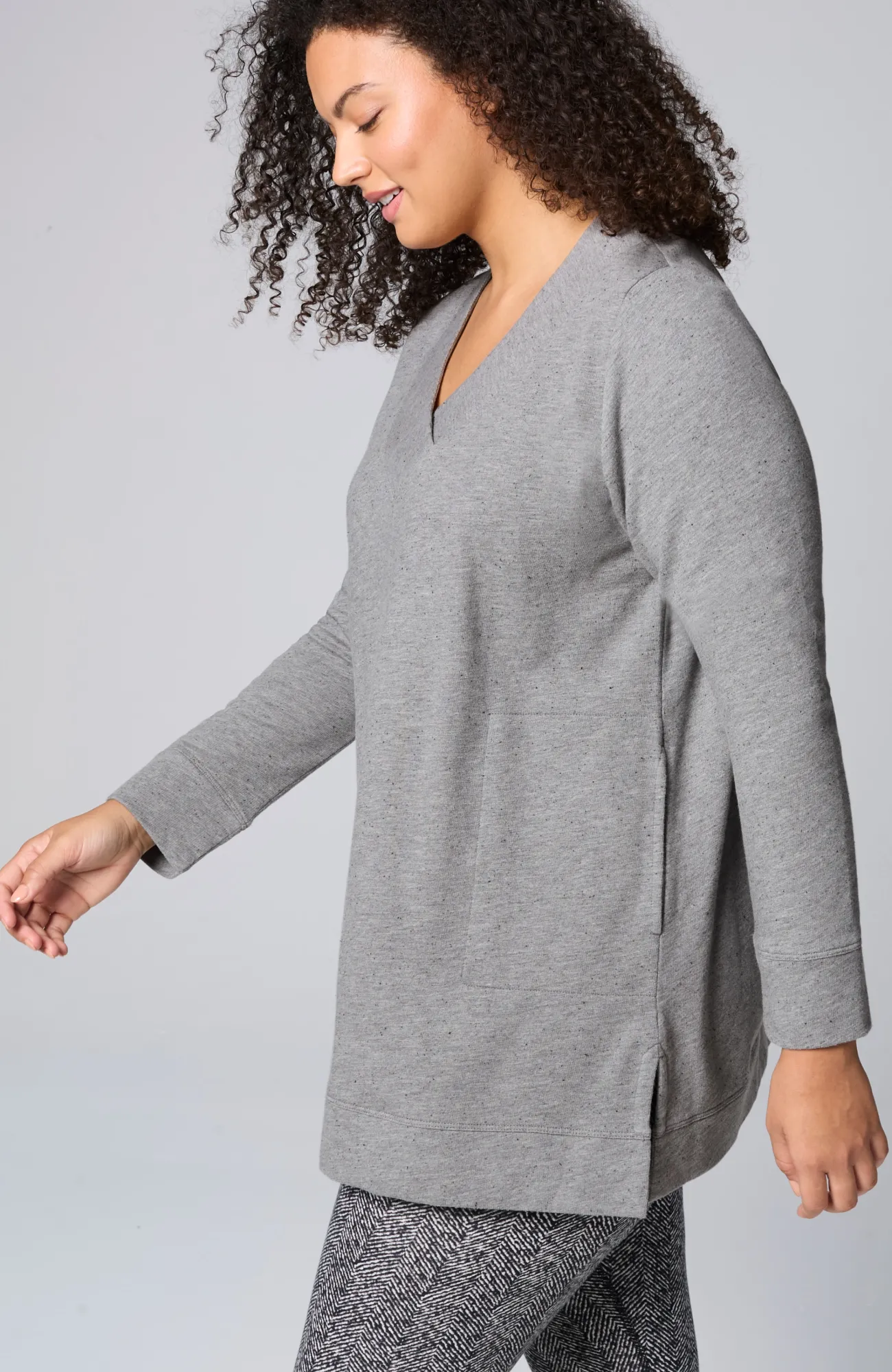 J.Jill Fit Tweeded French Terry Side-Slit Tunic Cheap