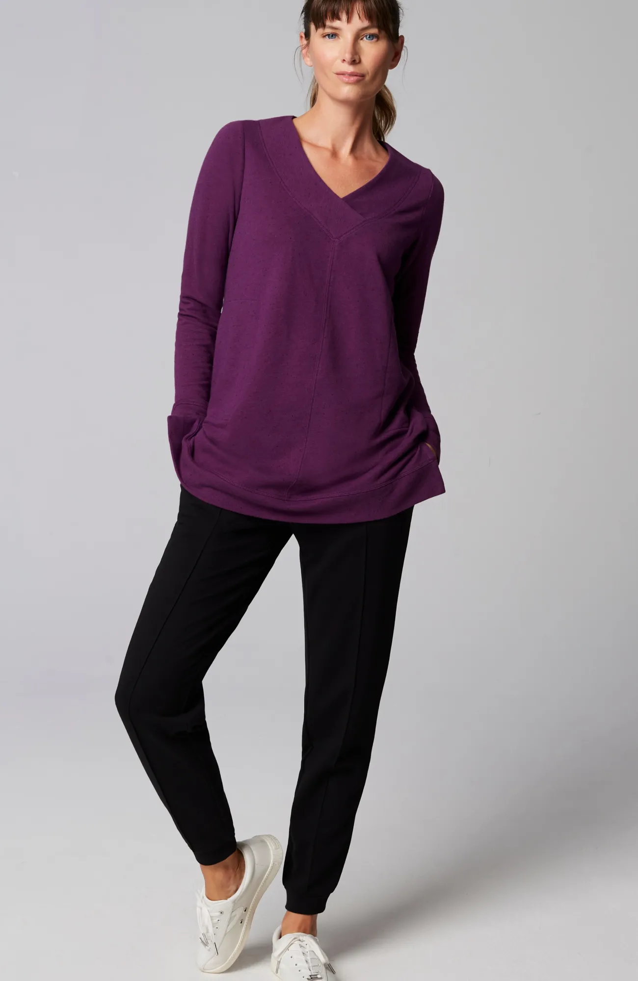 J.Jill Fit Tweeded French Terry Side-Slit Tunic Cheap