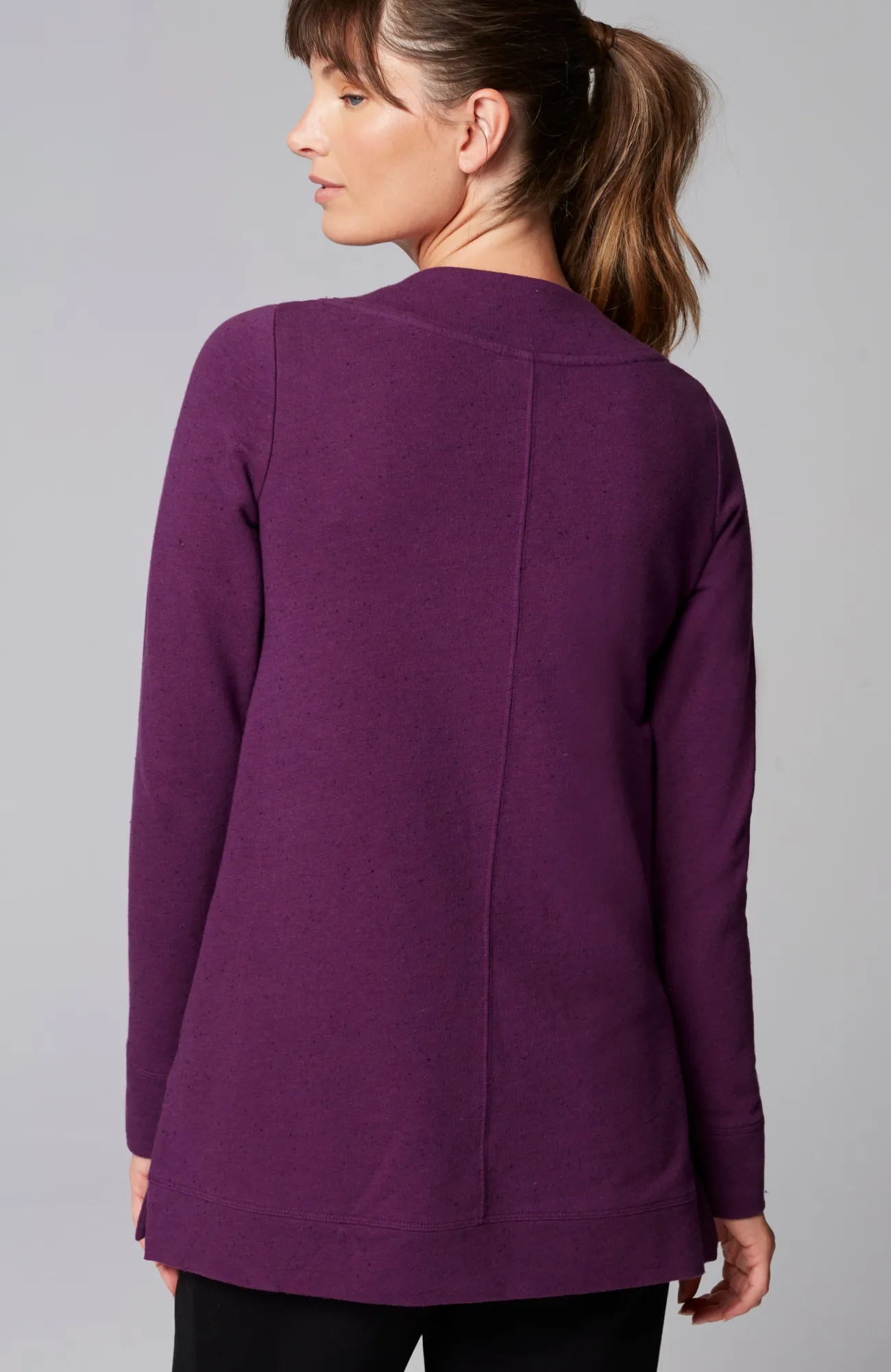 J.Jill Fit Tweeded French Terry Side-Slit Tunic Cheap