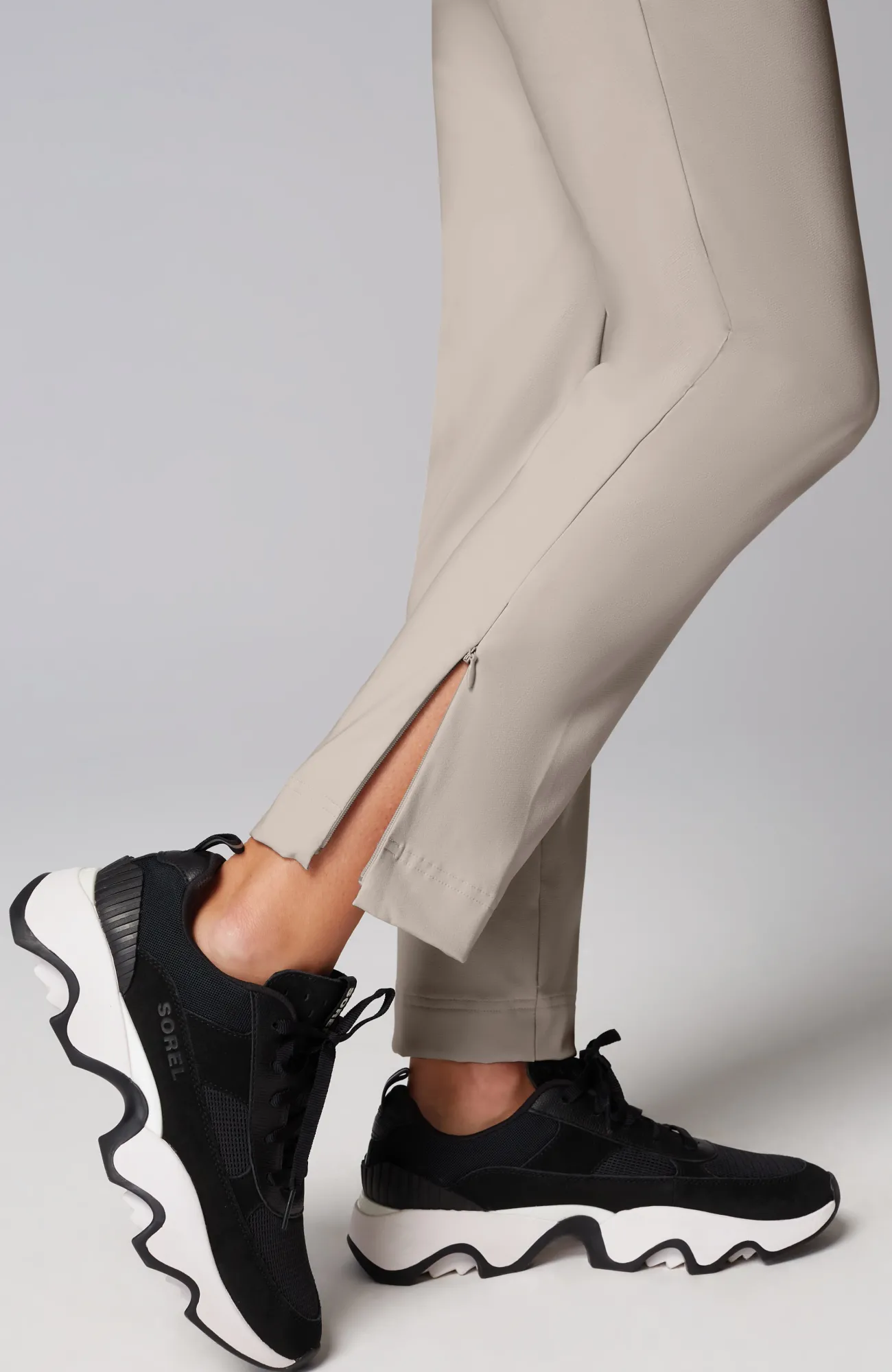 J.Jill Fit Zipped-Ankle Pants French Grey Discount