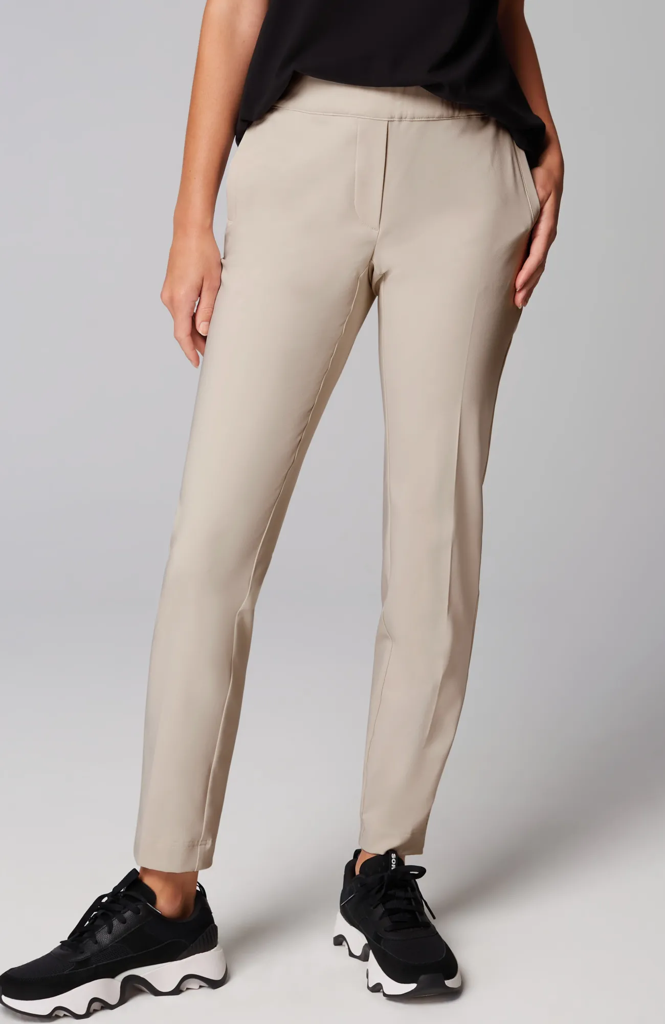 J.Jill Fit Zipped-Ankle Pants French Grey Discount
