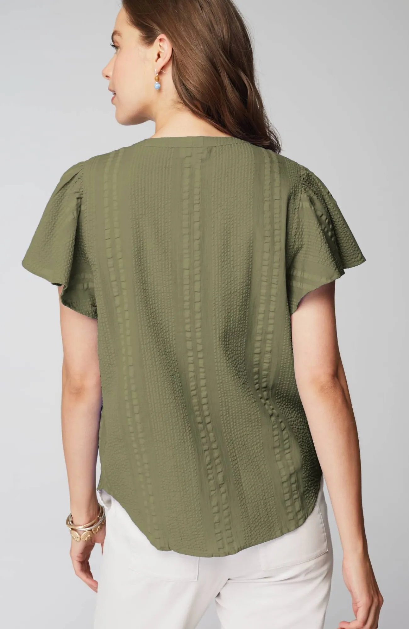 J.Jill Geometrically Embroidered Textured Top Shop