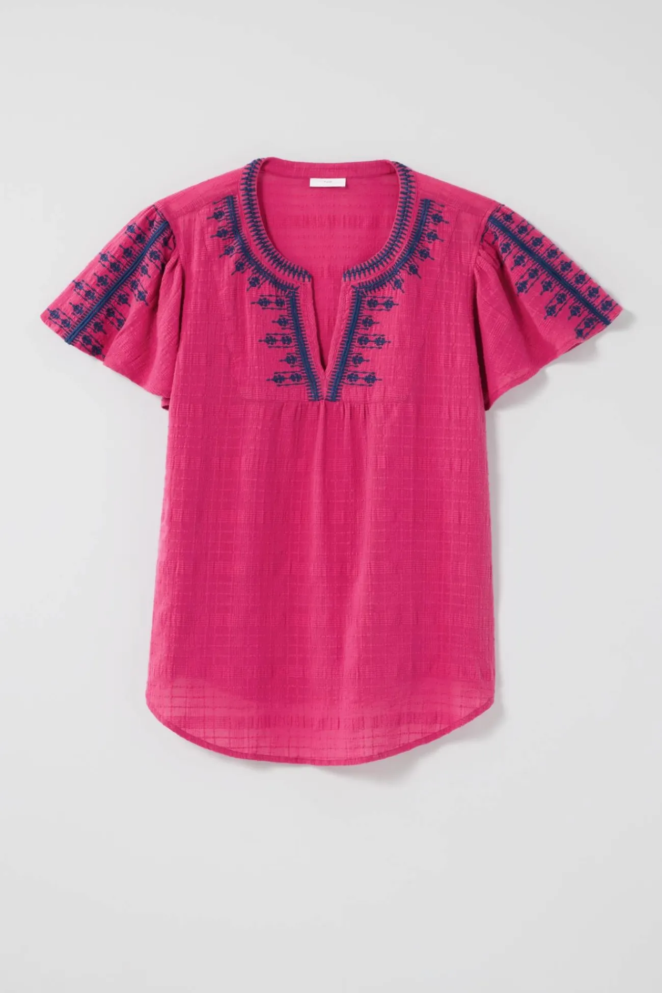 J.Jill Geometrically Embroidered Textured Top Shop