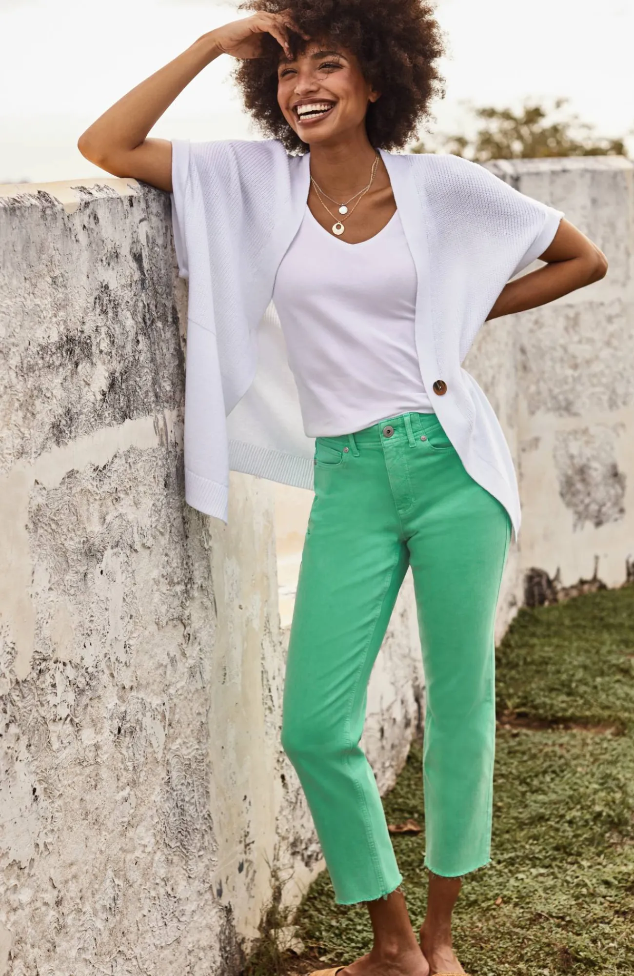 J.Jill High-Rise Fringe-Hem Crops Shop
