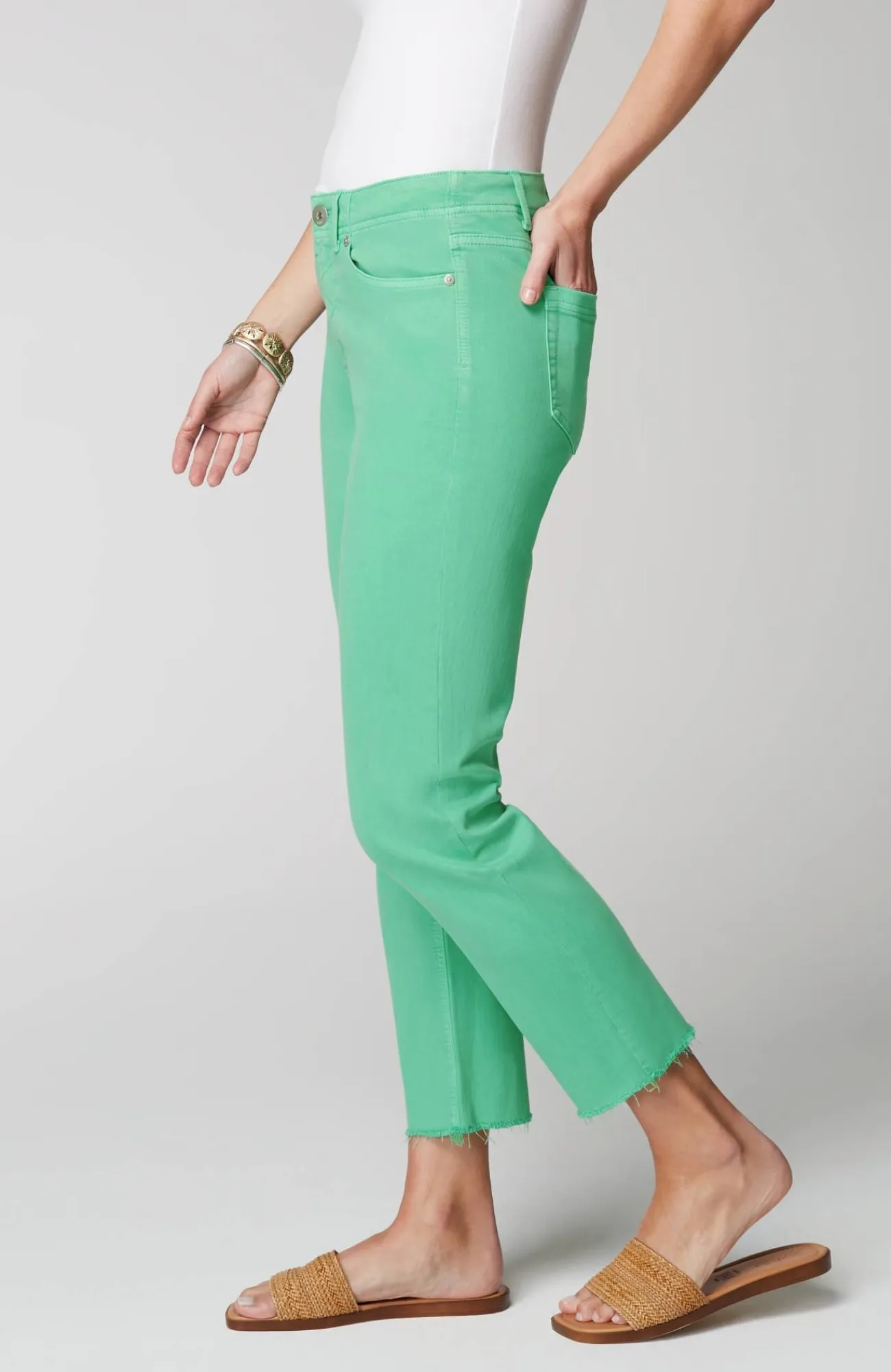 J.Jill High-Rise Fringe-Hem Crops Shop