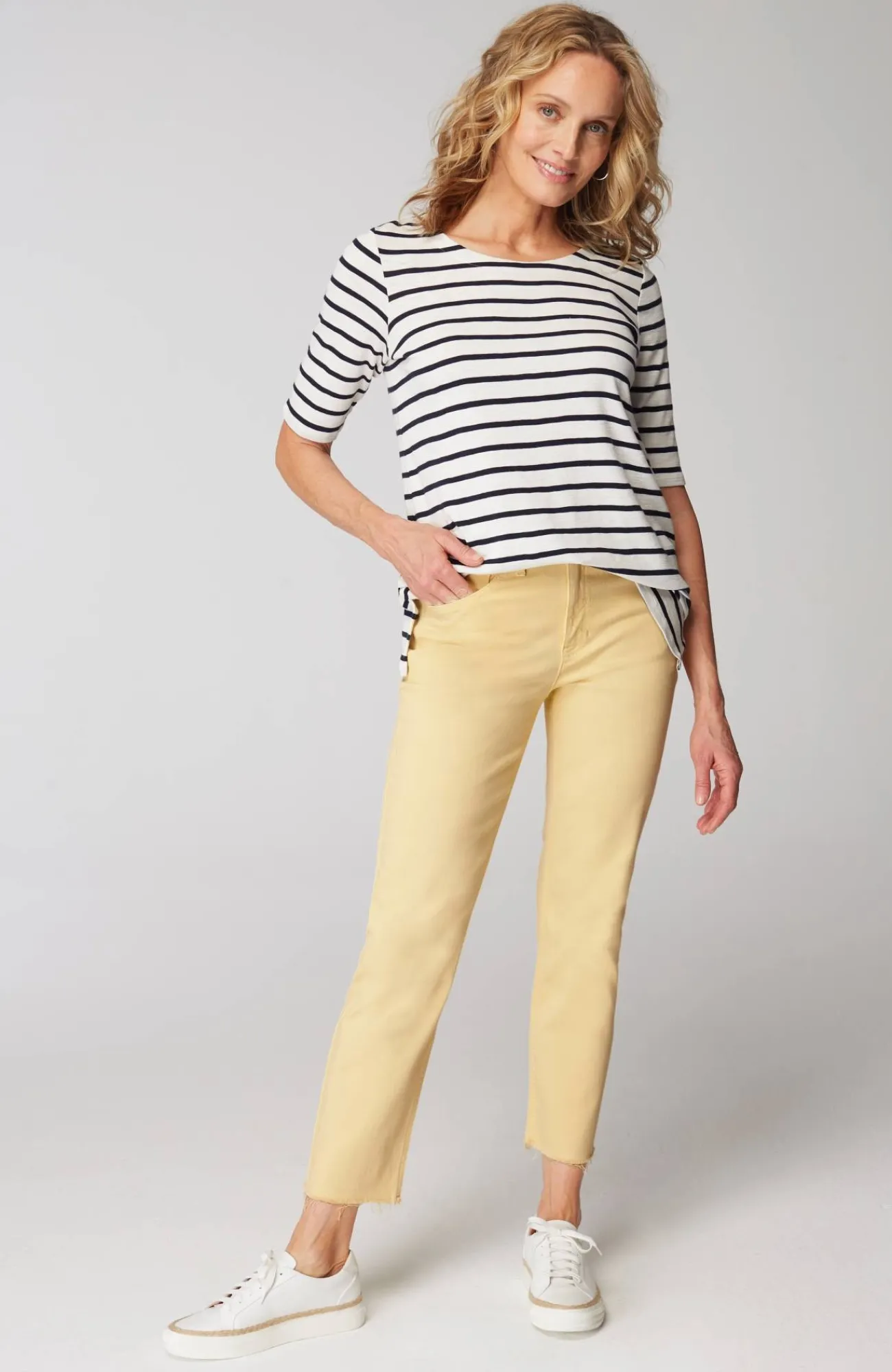 J.Jill High-Rise Fringe-Hem Crops Shop