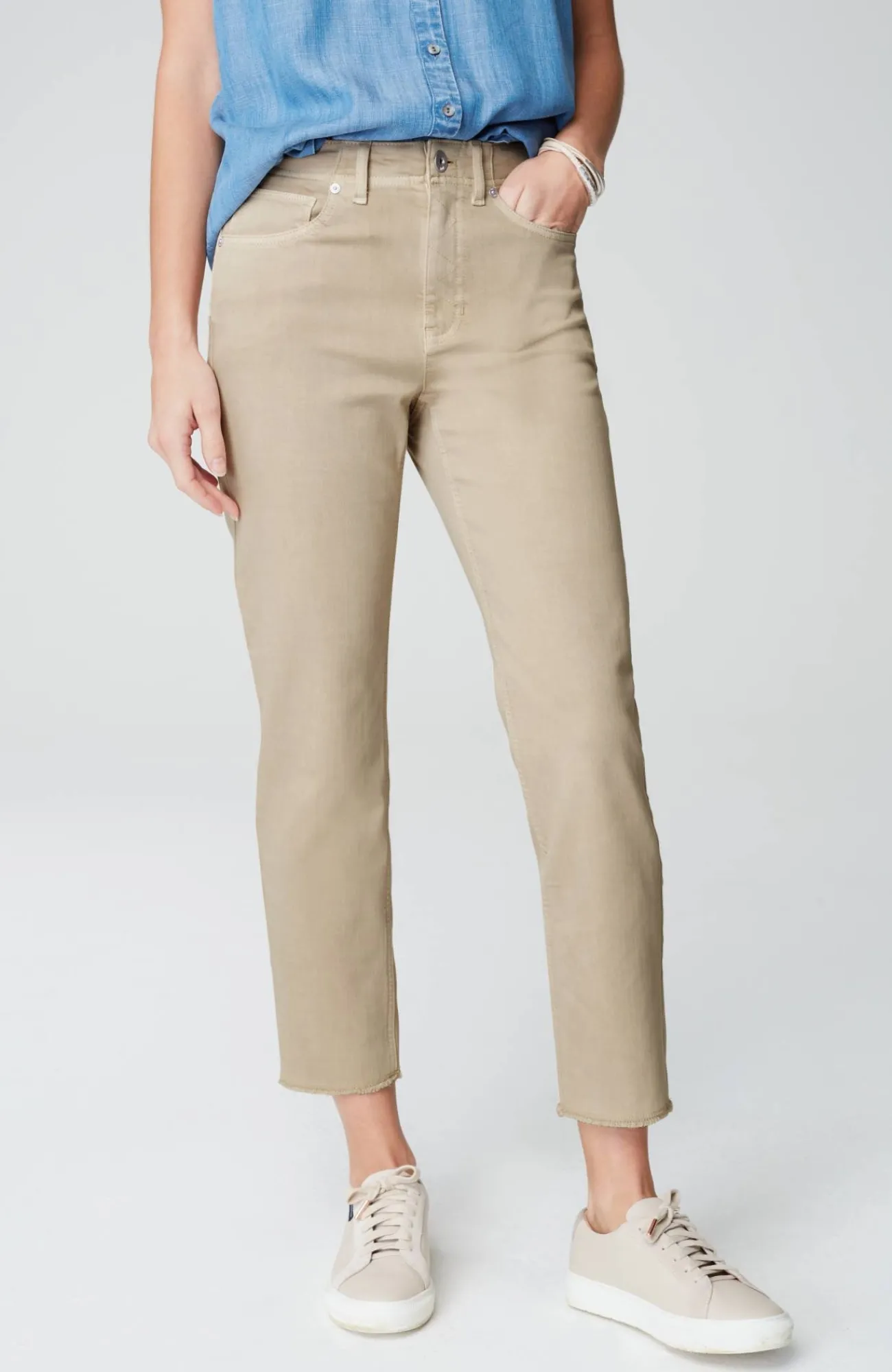 J.Jill High-Rise Fringe-Hem Crops Shop