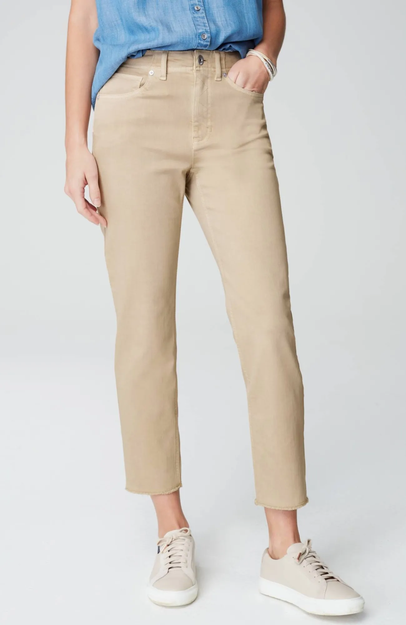 J.Jill High-Rise Fringe-Hem Crops Shop