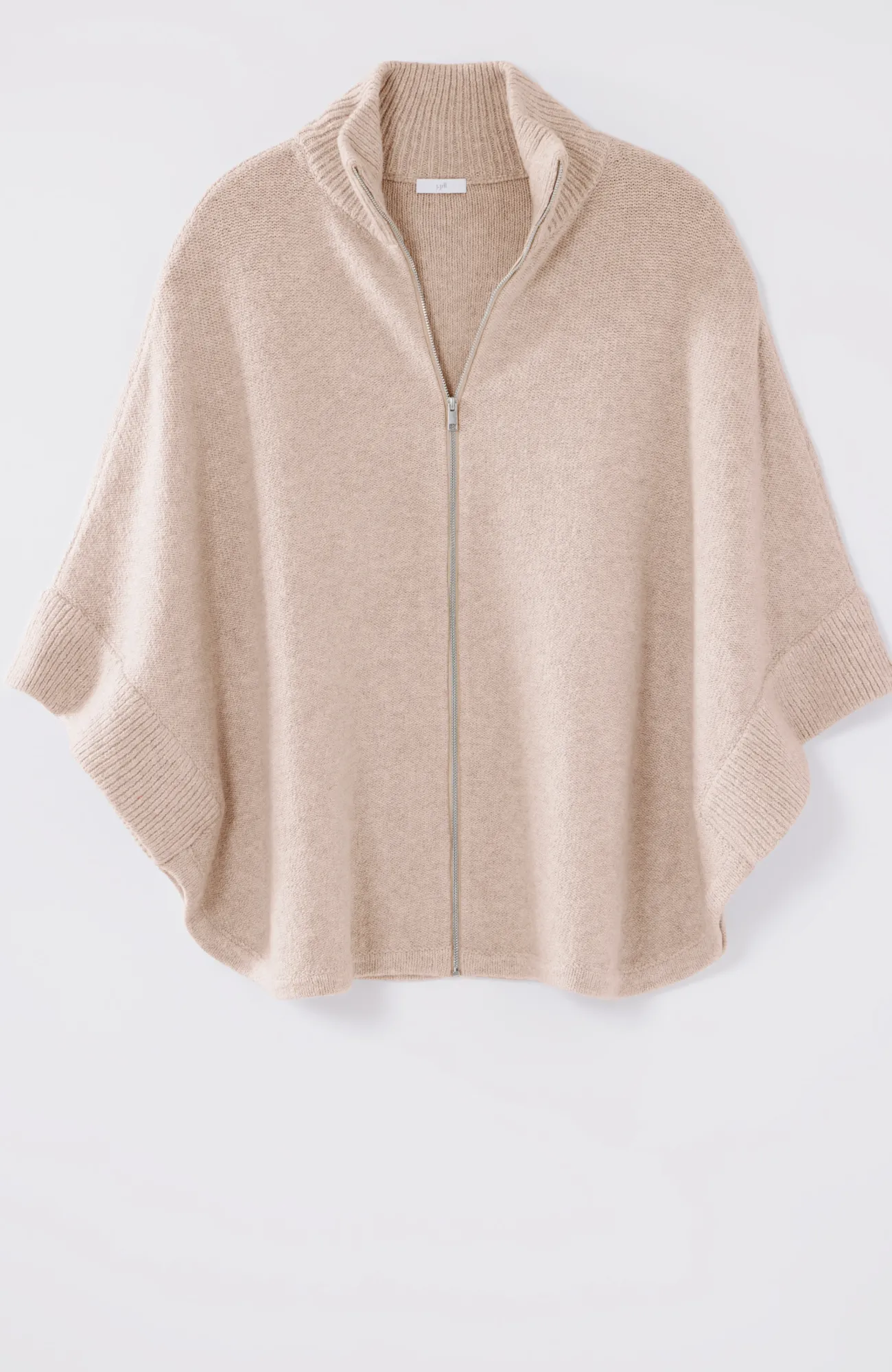 J.Jill Jacquard-Knit Zip-Up Poncho Fashion