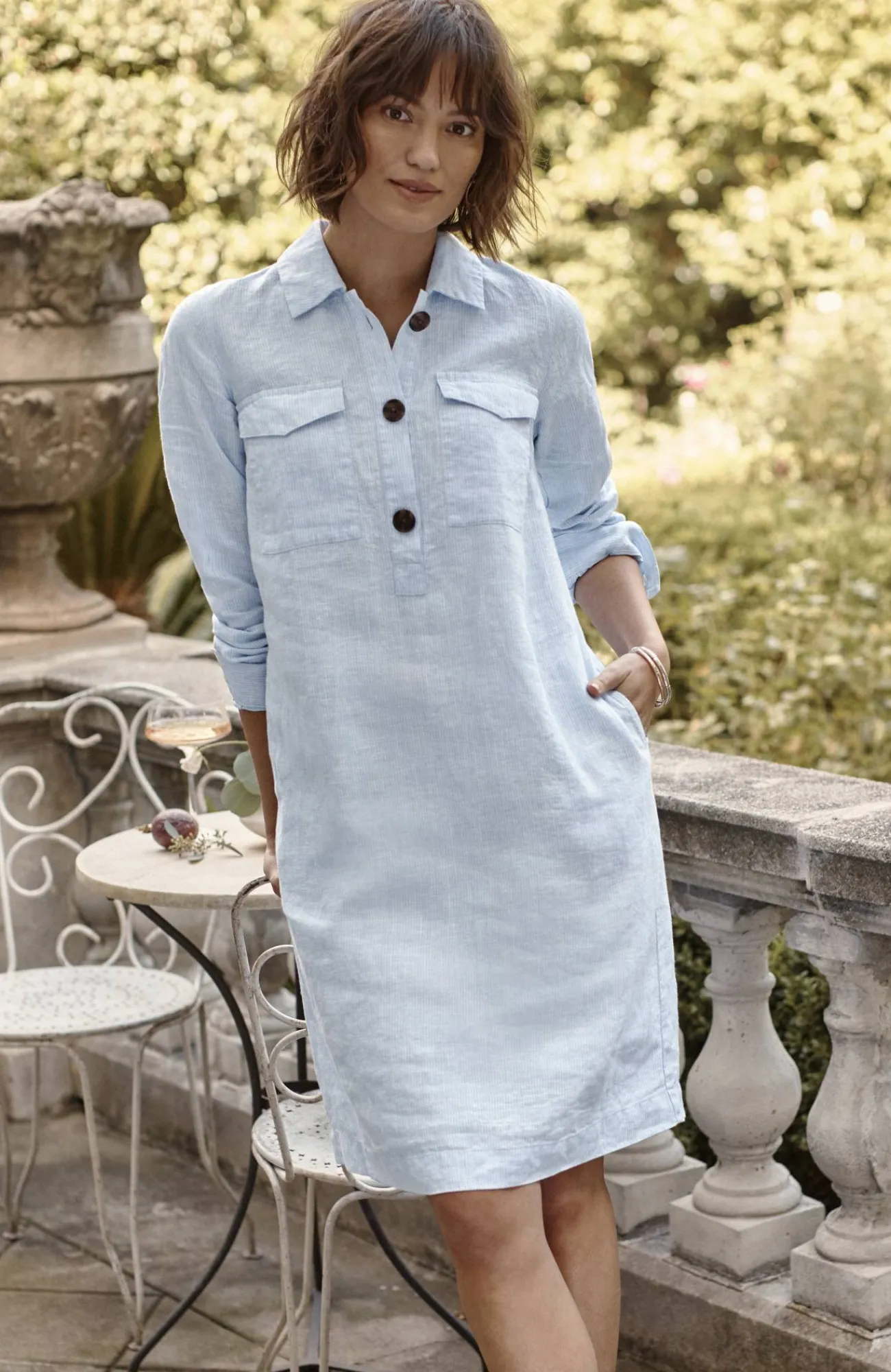 J.Jill Linen Popover Shirtdress Fashion