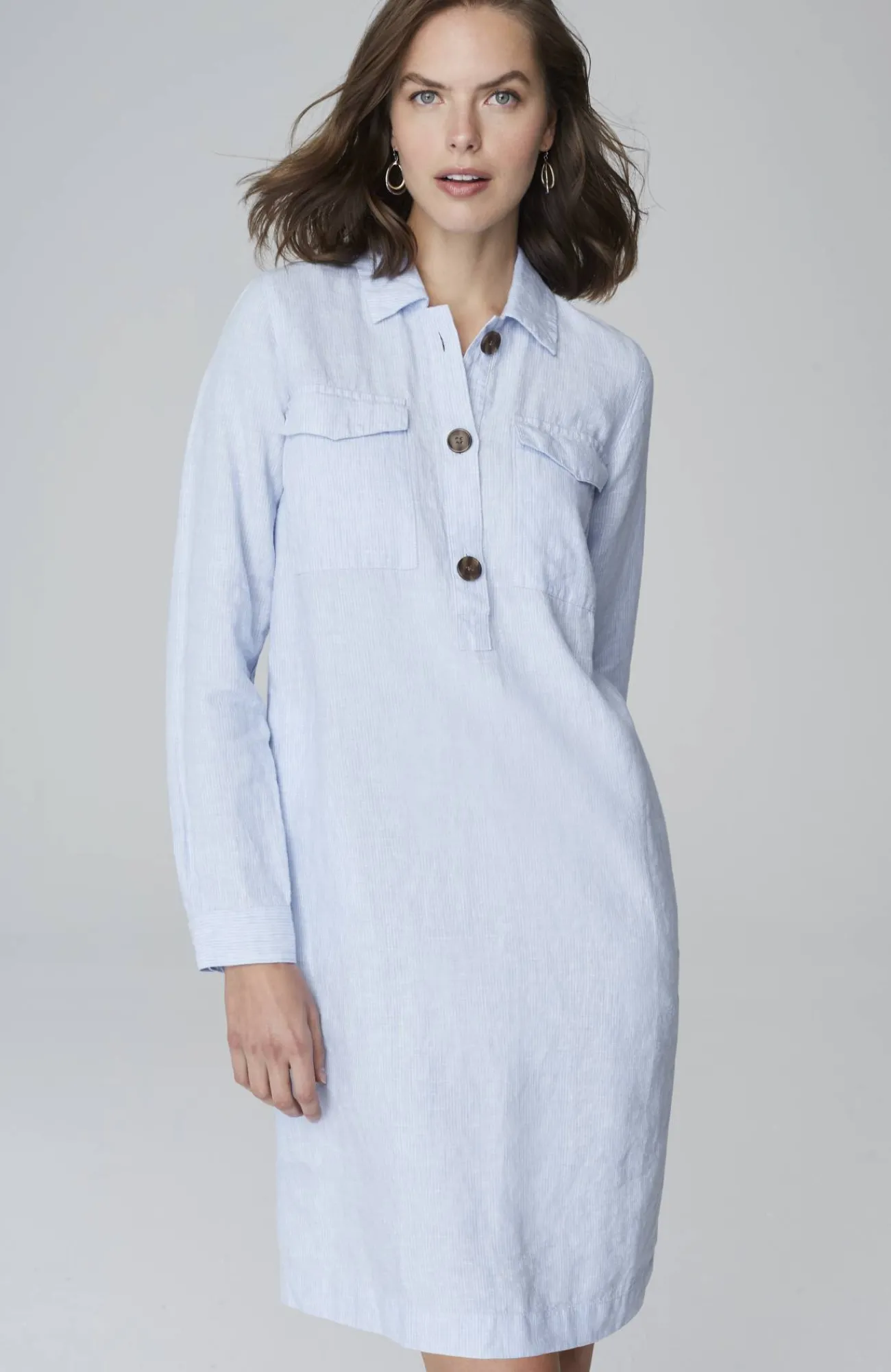J.Jill Linen Popover Shirtdress Fashion