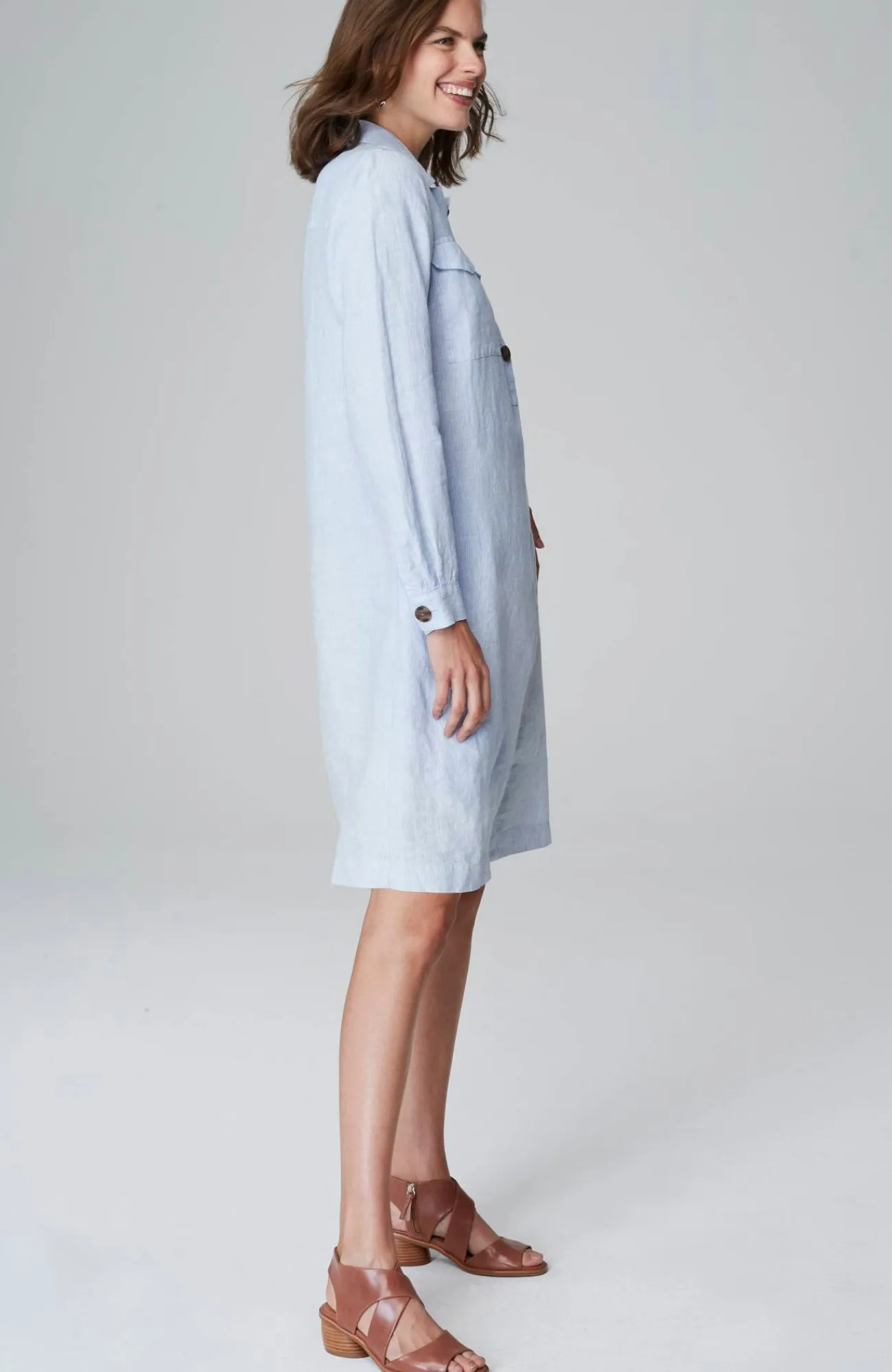 J.Jill Linen Popover Shirtdress Fashion