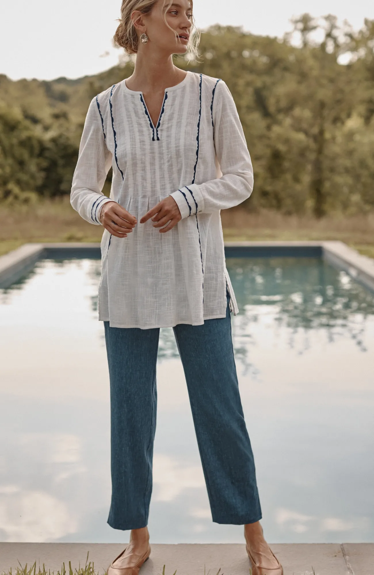 J.Jill Linen-Stretch Straight-Leg Crops Best