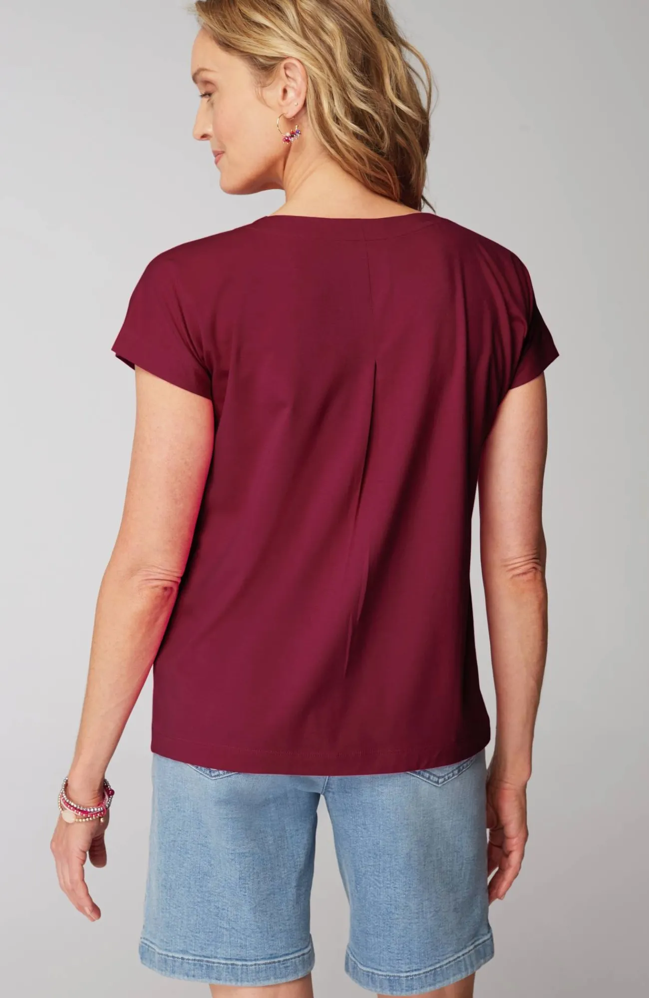 J.Jill Luxe Supima® Pleat-Back Tee Online