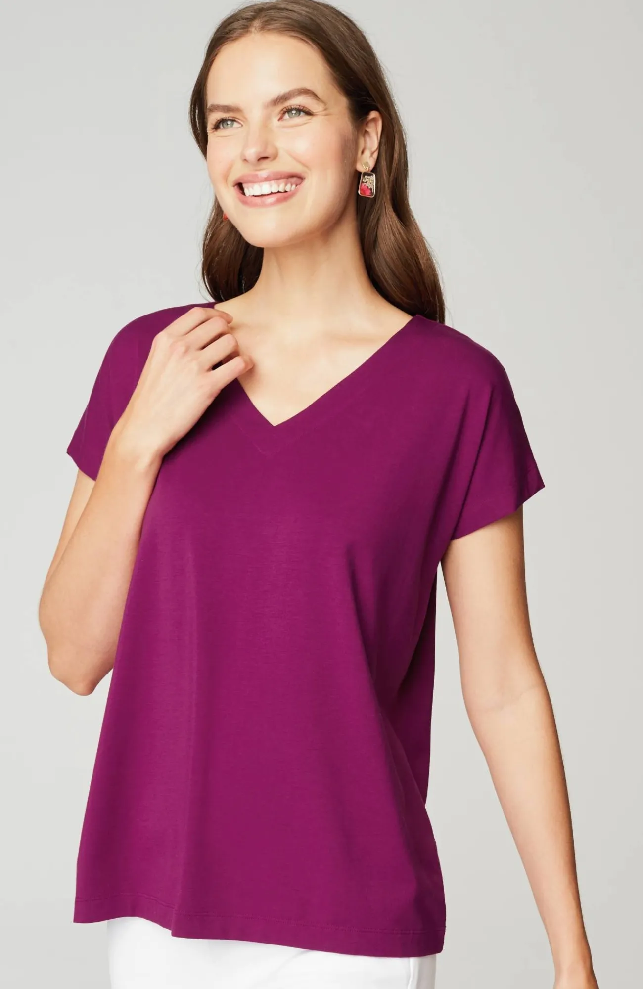 J.Jill Luxe Supima® Pleat-Back Tee Online